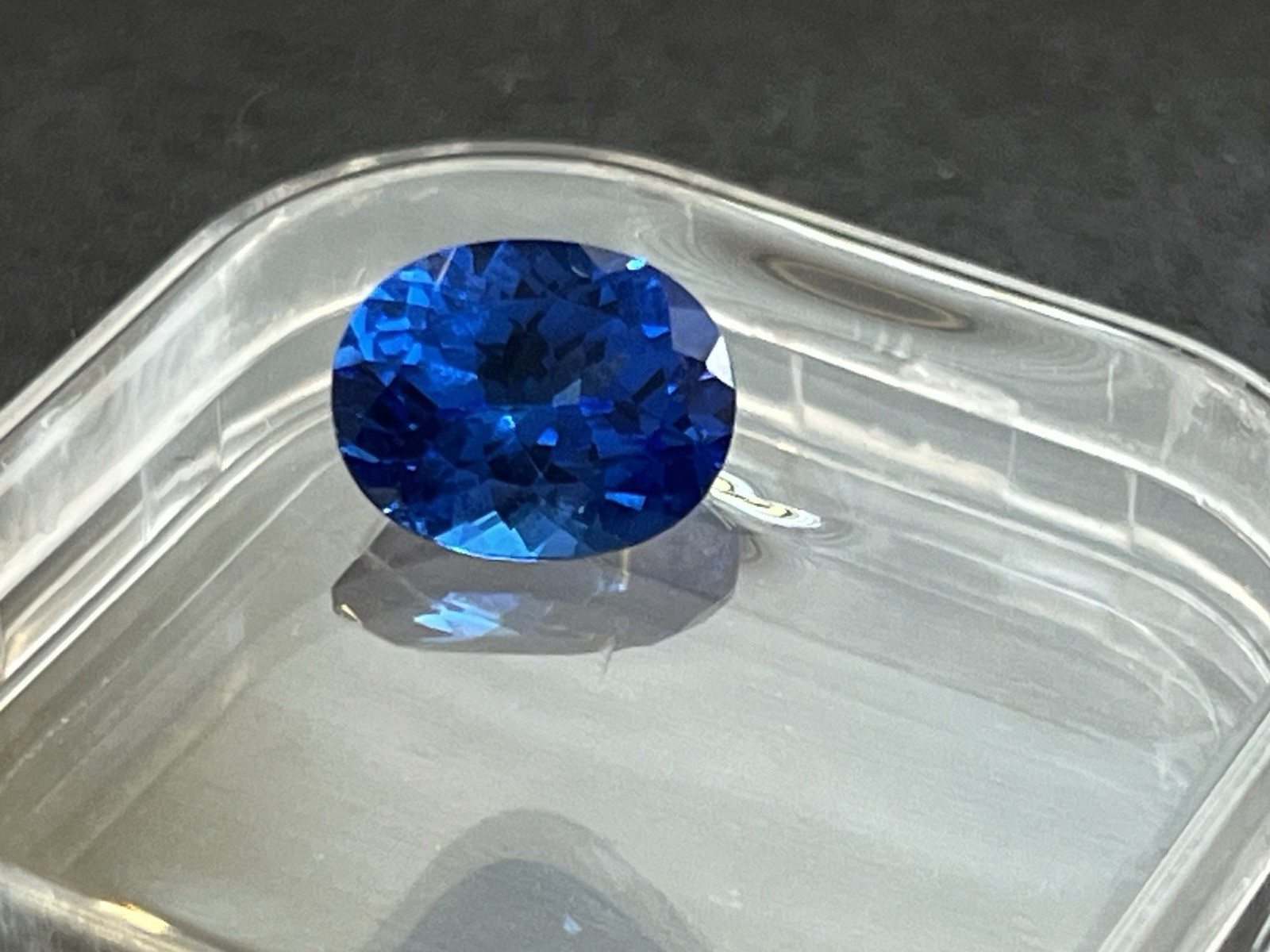 3.40 Ct Lab Created Blue Spinel Oval Cut 10x8mm Loose Gemstone Vivid Blue