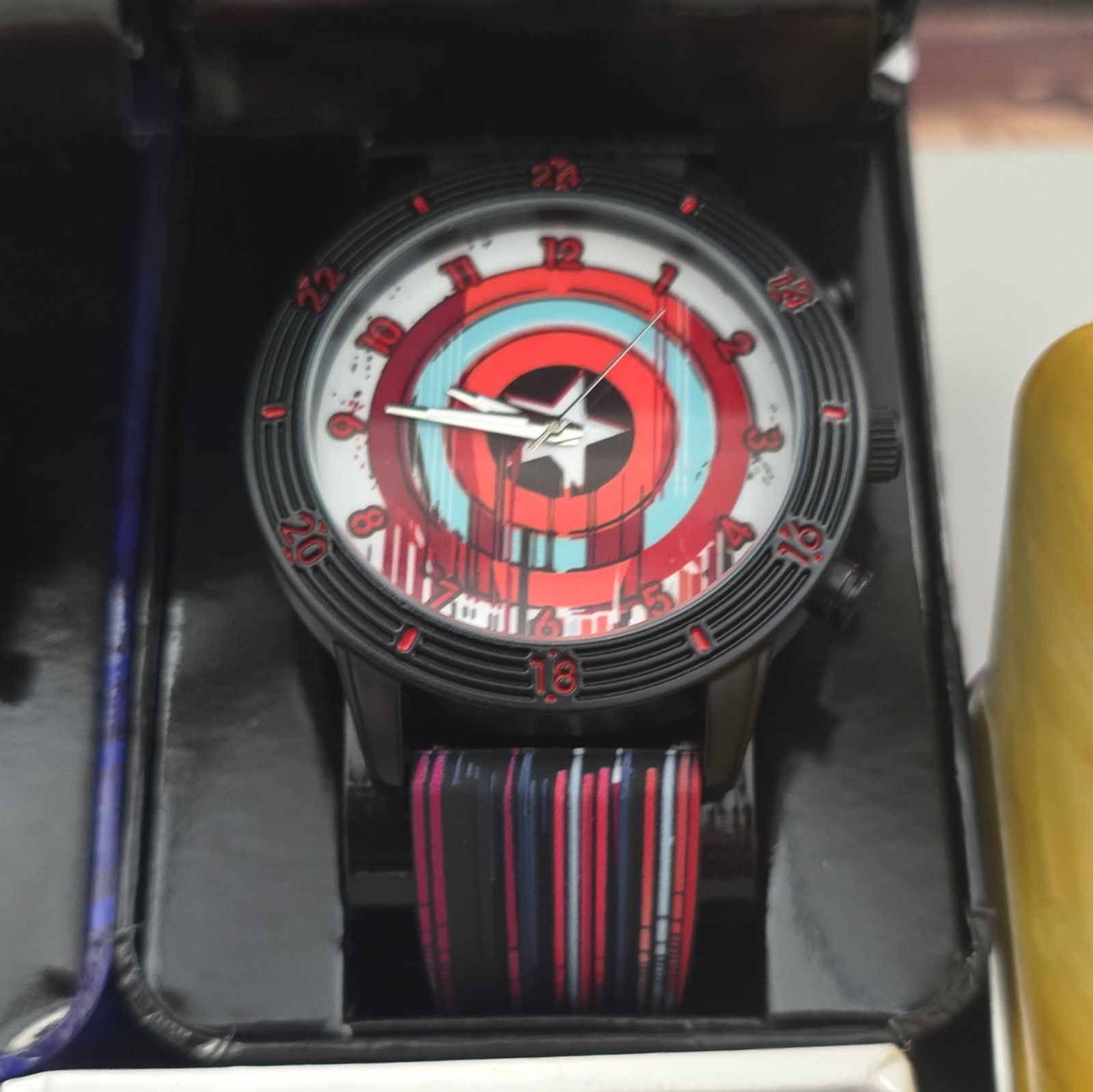 Marvel Superhero Lot of 7 Quartz Analog Wristwatches Silicone Bands w/ Box