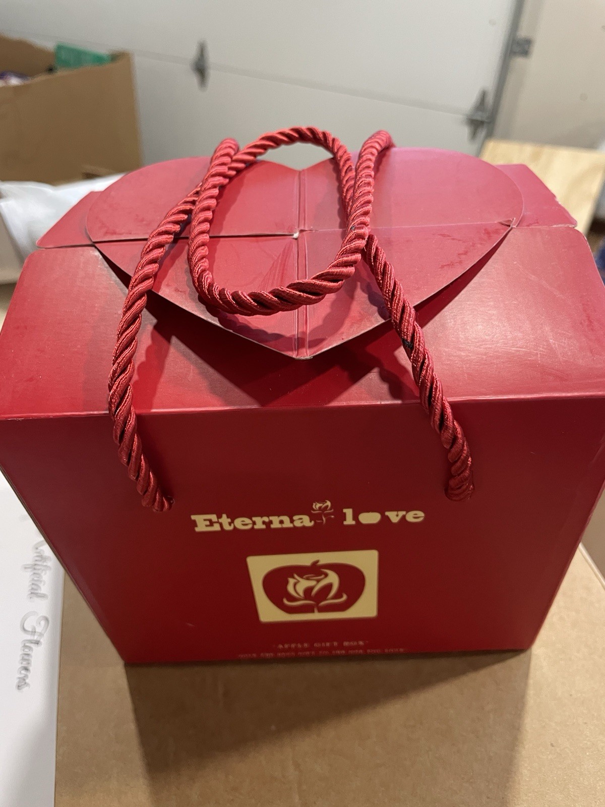 Eterna Love Heart Charm Pendant Cable Chain Necklace, Clear Crystal, Gift Box