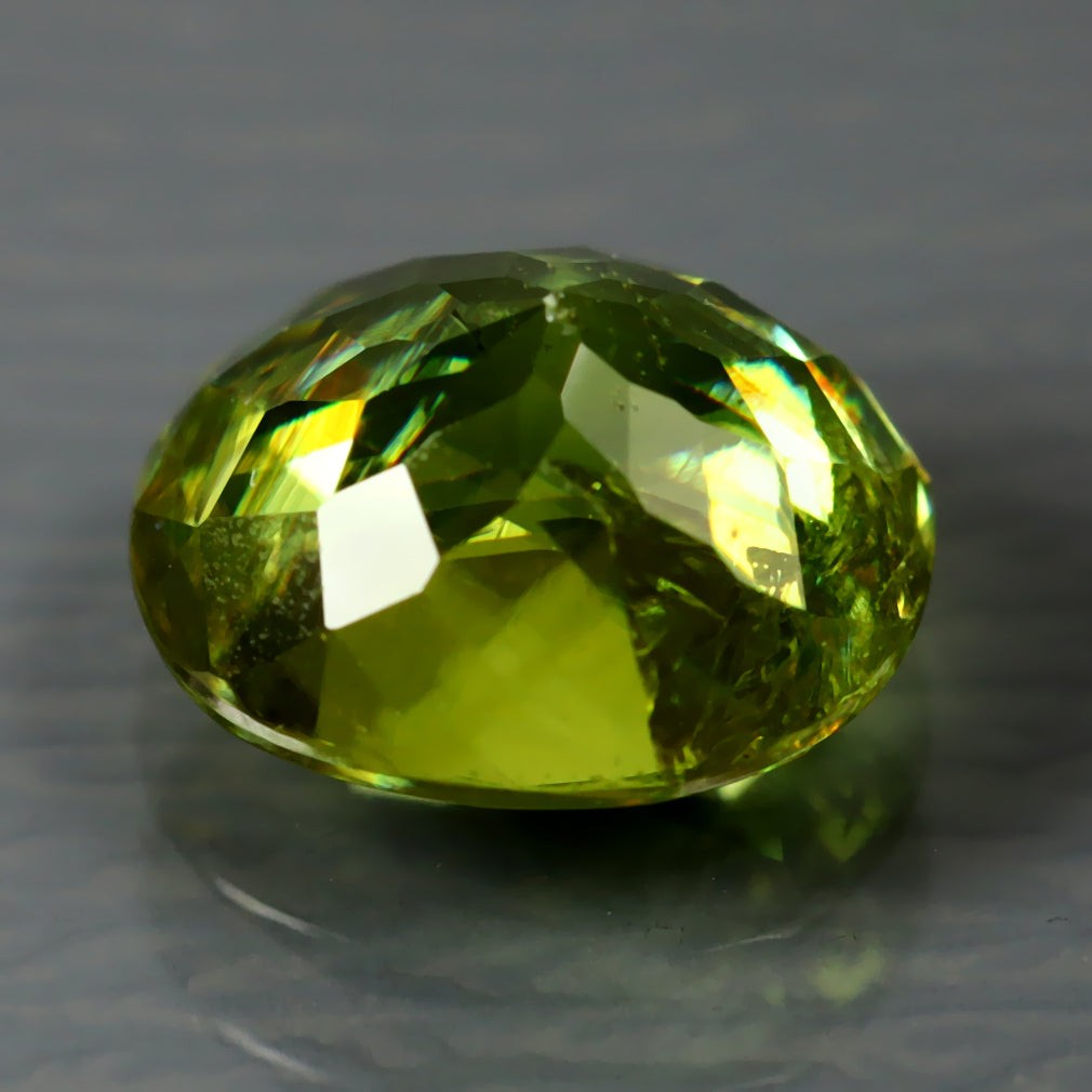 1.69 ct Magnificent Oval (7.65 x 6.40 mm) Pakistan Multi Color Sphene Gemstone