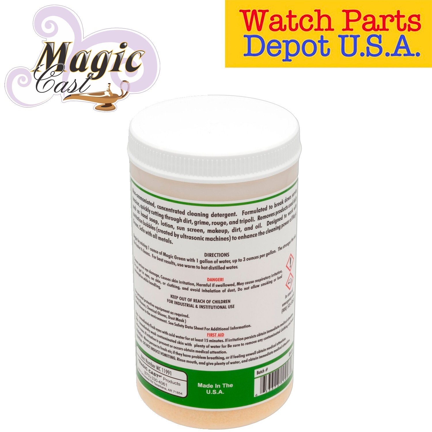 Magic Green Ultrasonic Cleaner 24 oz Jewelry Metal Cleaning Concentrate Solution