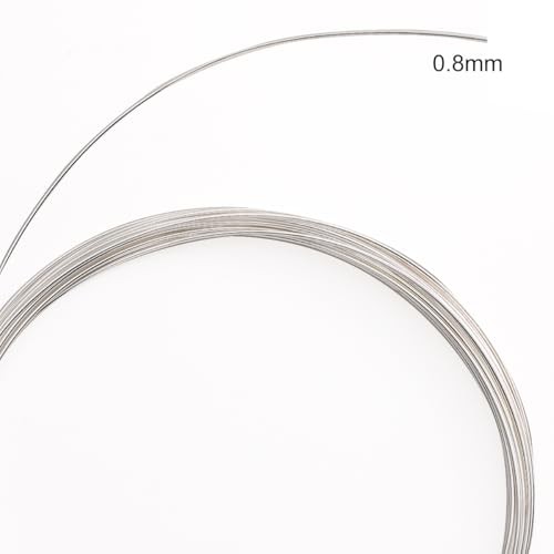 BEADIA Plated Wire 5 Meters Bead Cord for Bracelet Necklace Charm 0.8mm Silver
