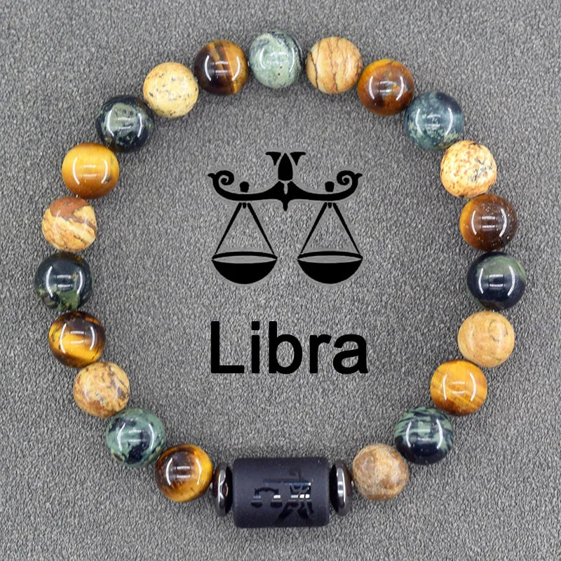 Zodiac Sign Bracelet 12 Constellation Gemini Virgo Libra Friendship Men Jewelry
