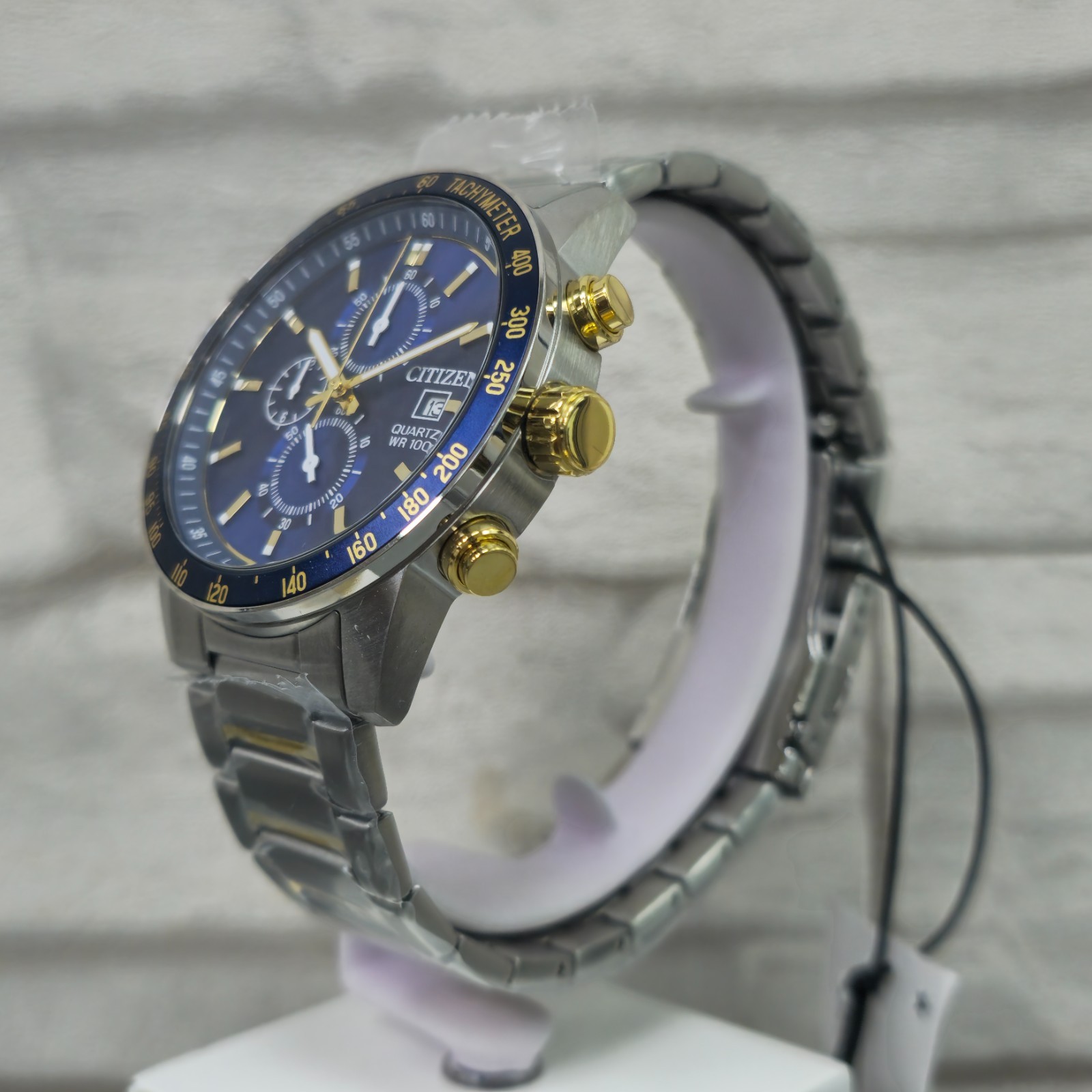Citizen Quartz Chronograph AN3684-59L Blue Dial 44mm Two-Tone New Men’s Watch