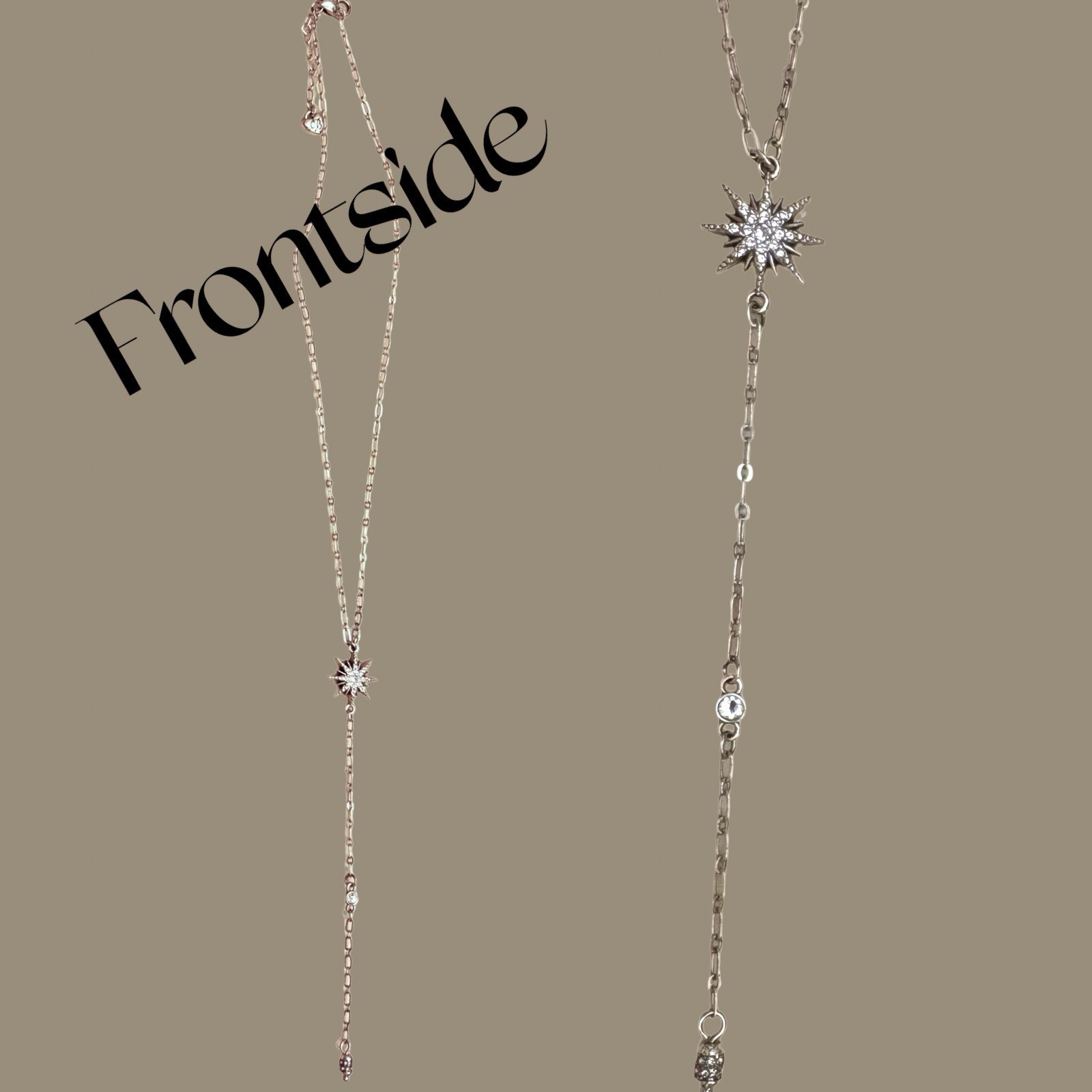 Brighton Crystal Radiant Star Convertible Lariat Style Necklace NWOT
