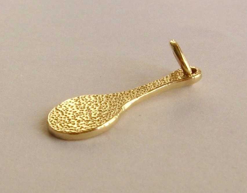 Solid 9K 9ct Yellow Gold TENNIS RACQUET SPORT Charm Pendant