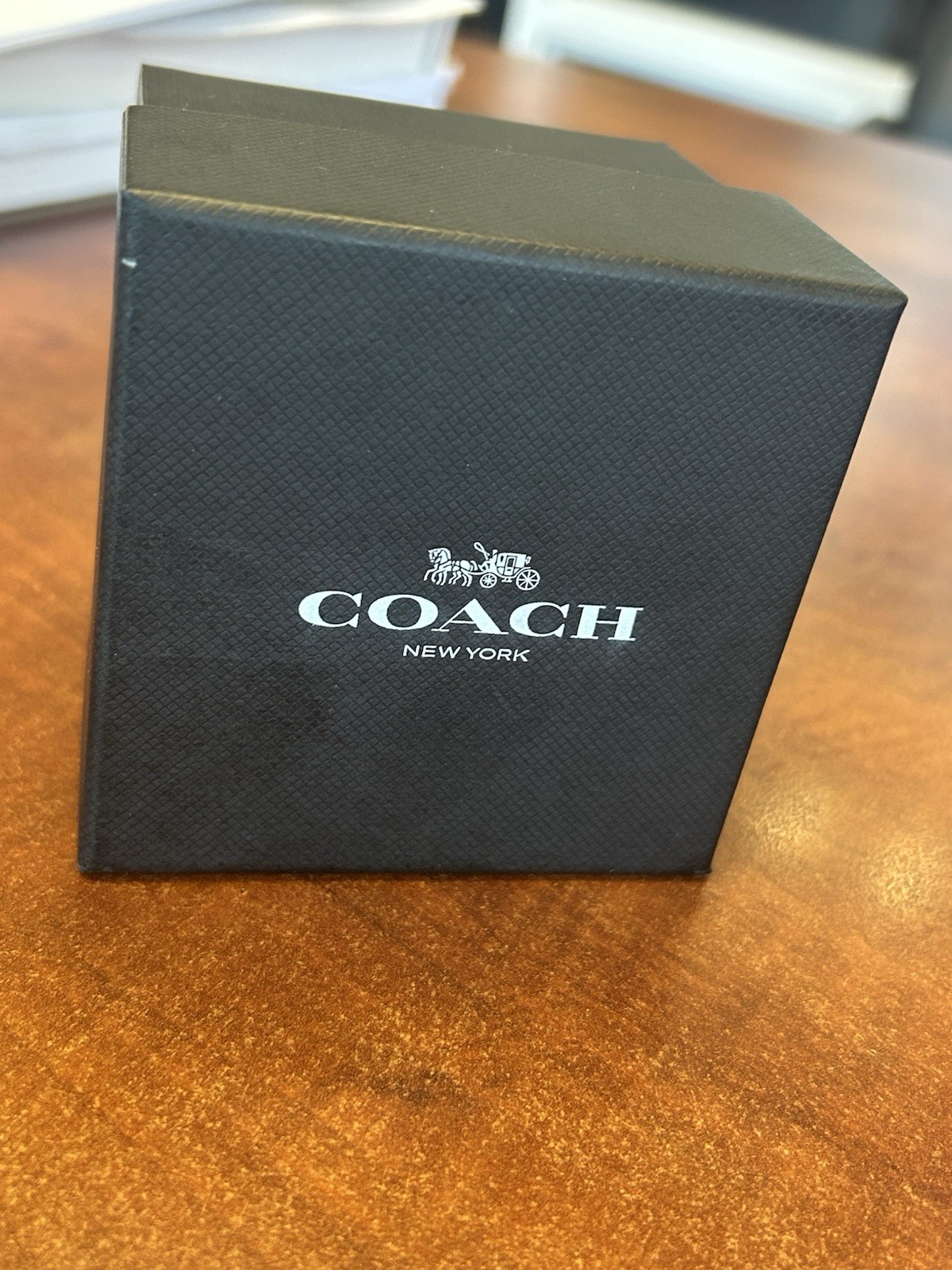 Coach Men Flip Watch Rubber Strap Navy/Black Stainless Steel Water Resist 3 Bar