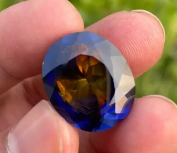 Pitambari Sapphire Bi-Color Oval Cut 8-12 Ct Natural Loose Certified Gemstone