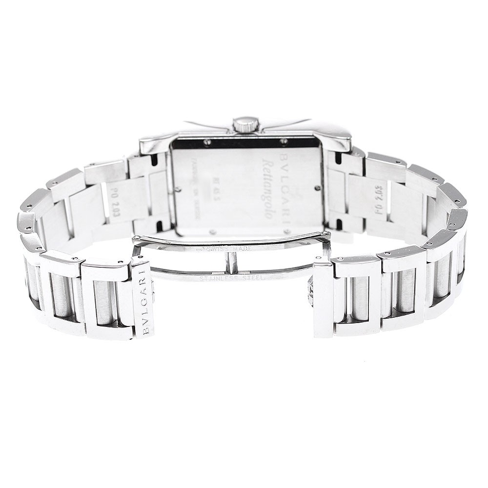 BVLGARI Rettangolo RT45S Date Silver Dial Automatic Men’s Watch_963036