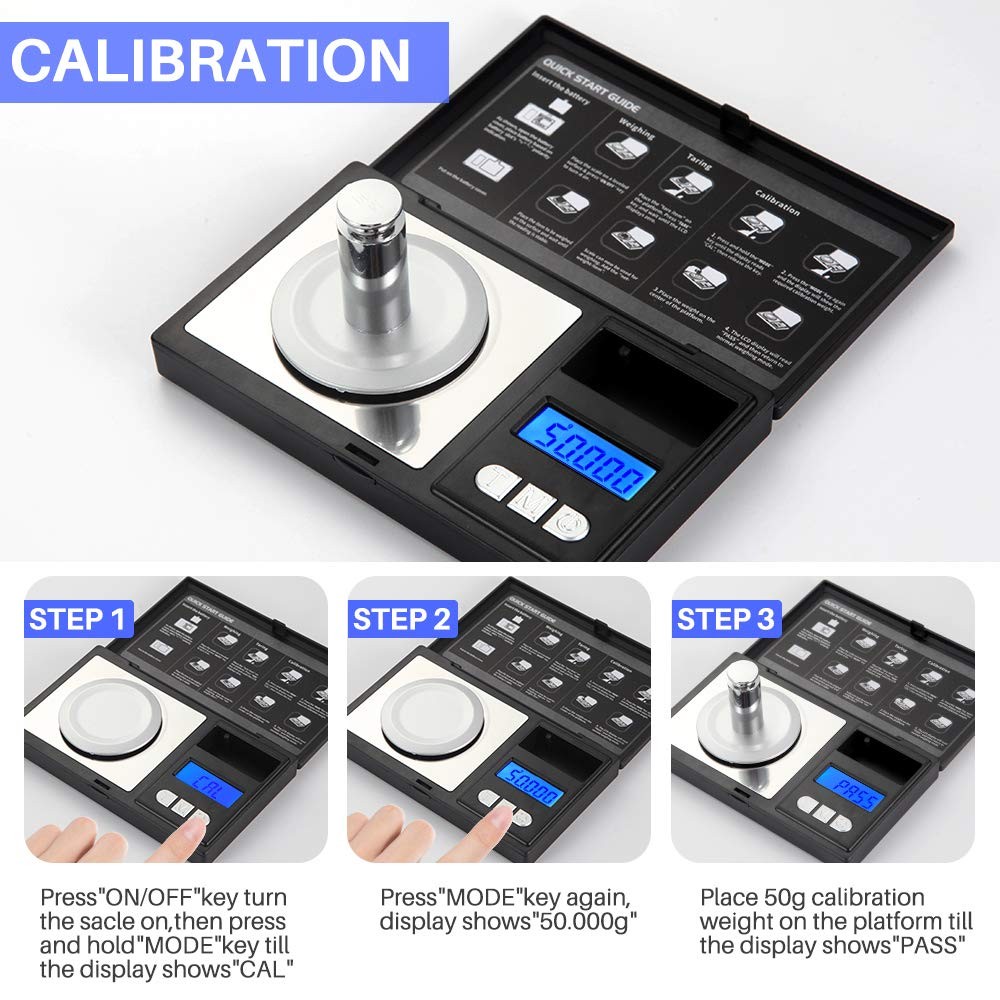 50g Digital Jewelry Scale Milligram 0.001g Precision Micro Gram Scale 50g