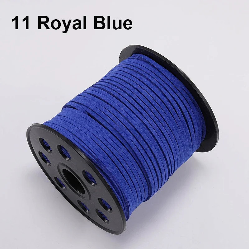 100 Yard Faux Leather Cord String 3mm Flat Suede Bracelet Necklace Jewelry