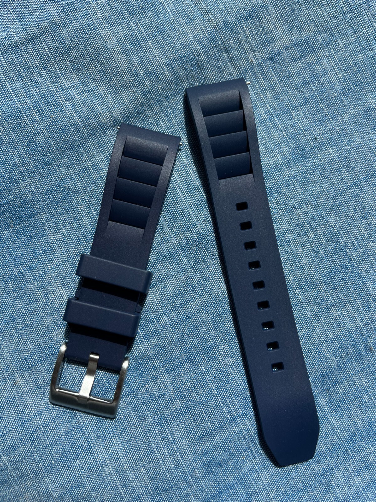 Wiscasset Watch – Premium FKM Vented / Fin Style Diver Strap (FREE SHIPPING)