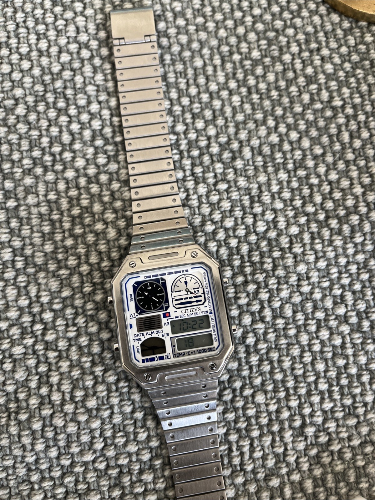 Citizen Star Wars R2-D2 Ana-Digi Stainless Steel Silver Watch R2D2 JG2121-54A