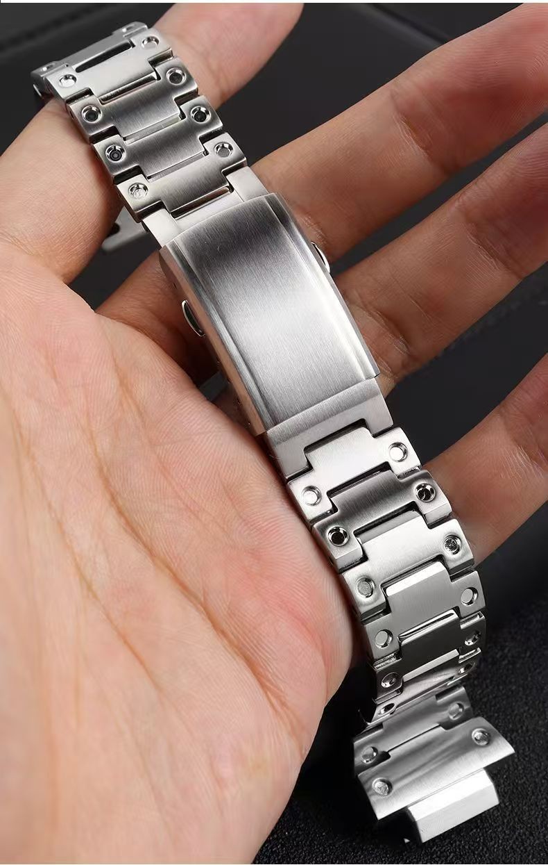 Compatible with G-Shock Casio GM-5600 GM-2100 stainless steel strap