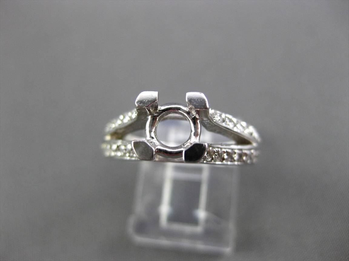 ESTATE .64CT DIAMOND 14K WHITE GOLD 3D TENSION SEMI MOUNT ENGAGEMENT RING #17691