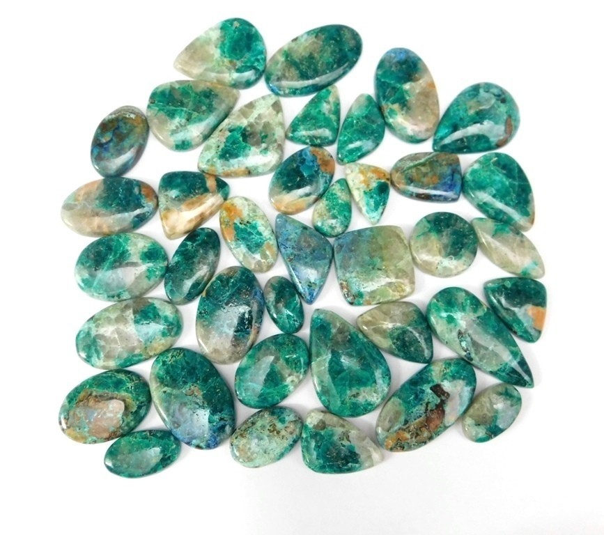 Natural Shattuckite Cabochon Gemstone For Making Jewelry Wholesale Lot 71591