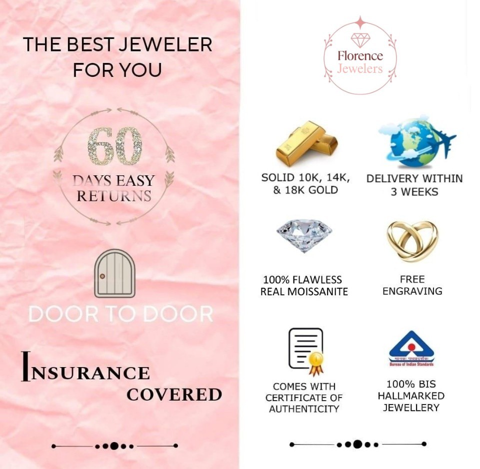 Hollow Heart & Infinity Design In 10K Rose Gold With Real Moissanites Pendant