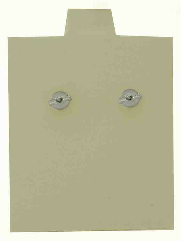 LAB CREATED WHITE SAPPHIRES 3.38 Cts STUD EARRINGS .925 SILVER-NWT