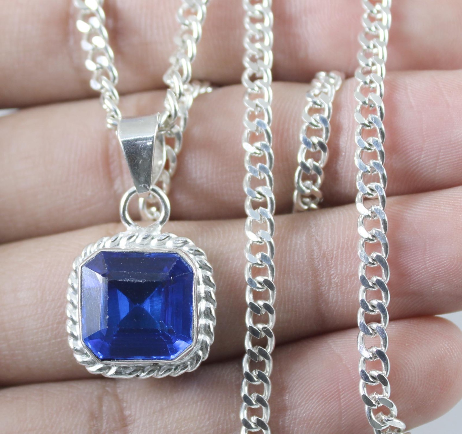 Veterans Day 14.85 Ct Natural Octagon D Block Tanzanite Gems Certified Pendant