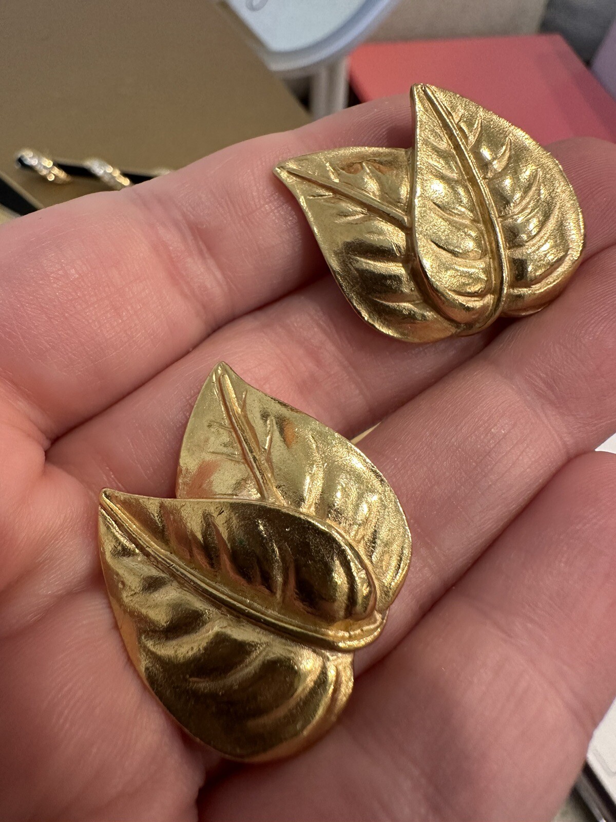 Trifari Vintage Lot 3 Earrings 1 Bar Brooch Gold Tone Black Enamel Rhinestones