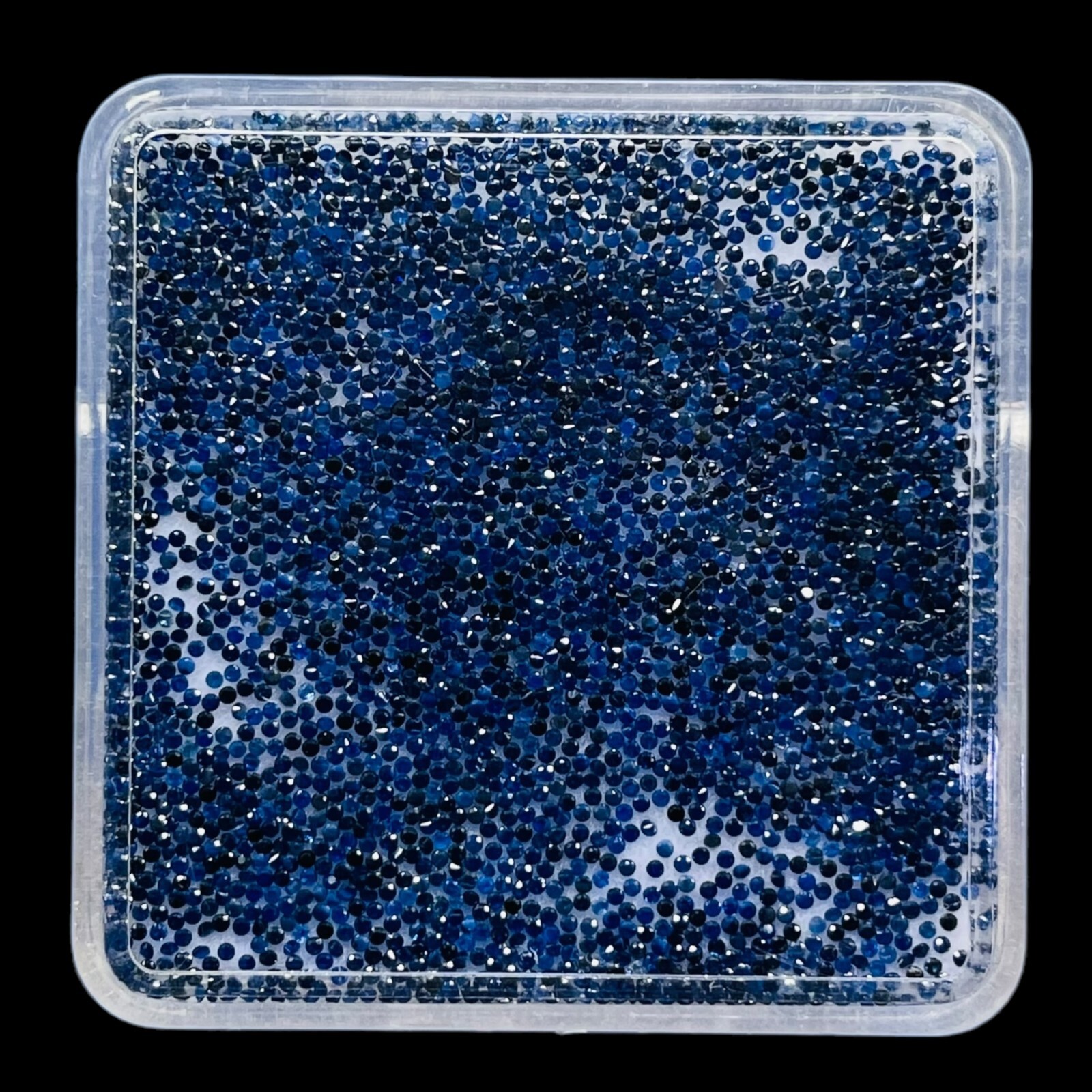 100 Pcs Natural Blue Sapphire 0.8mm Round Diamond Cut Loose Gemstones Sri Lanka