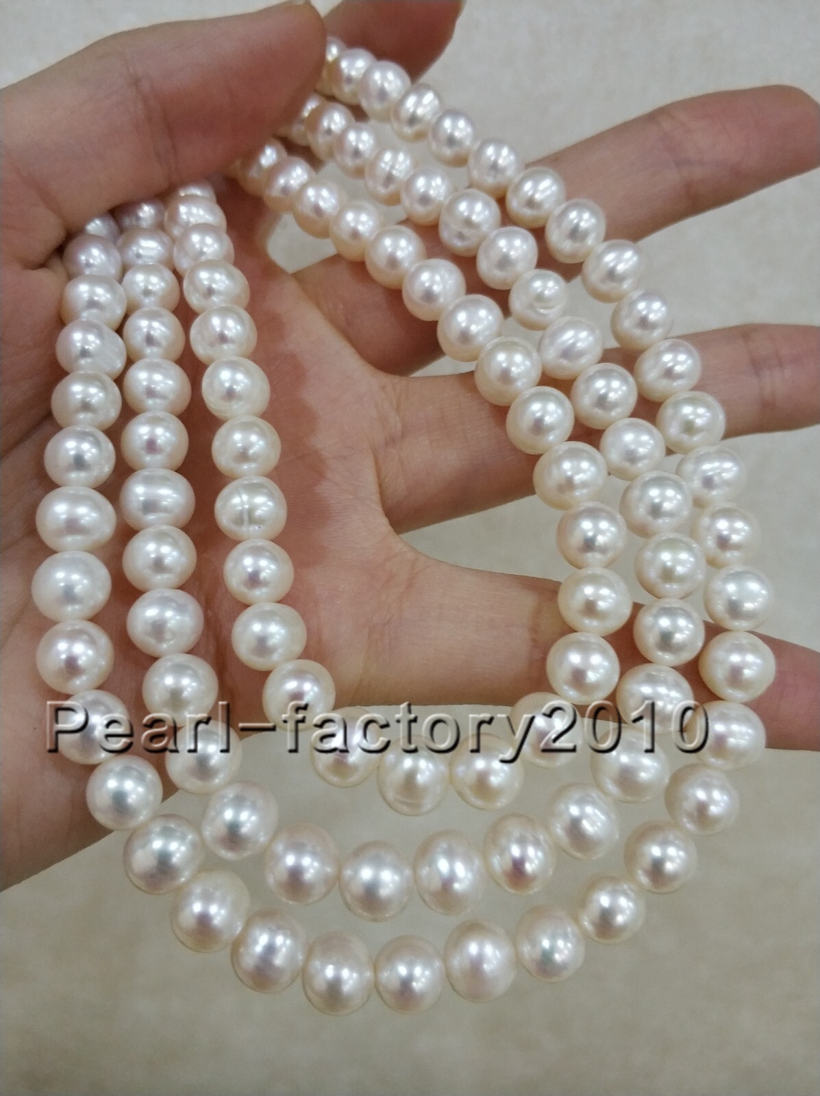 16″ 18″ 20″ AAA 7-8 MM SOUTH SEA NATURAL white PEARL NECKLACE 14K CLASP