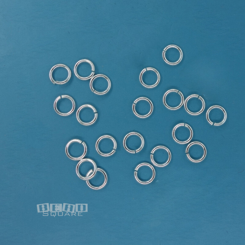 20 Solid Sterling Silver 5.5mm 19 Gauge/0.9mm Open Jump Ring Connectors #33461