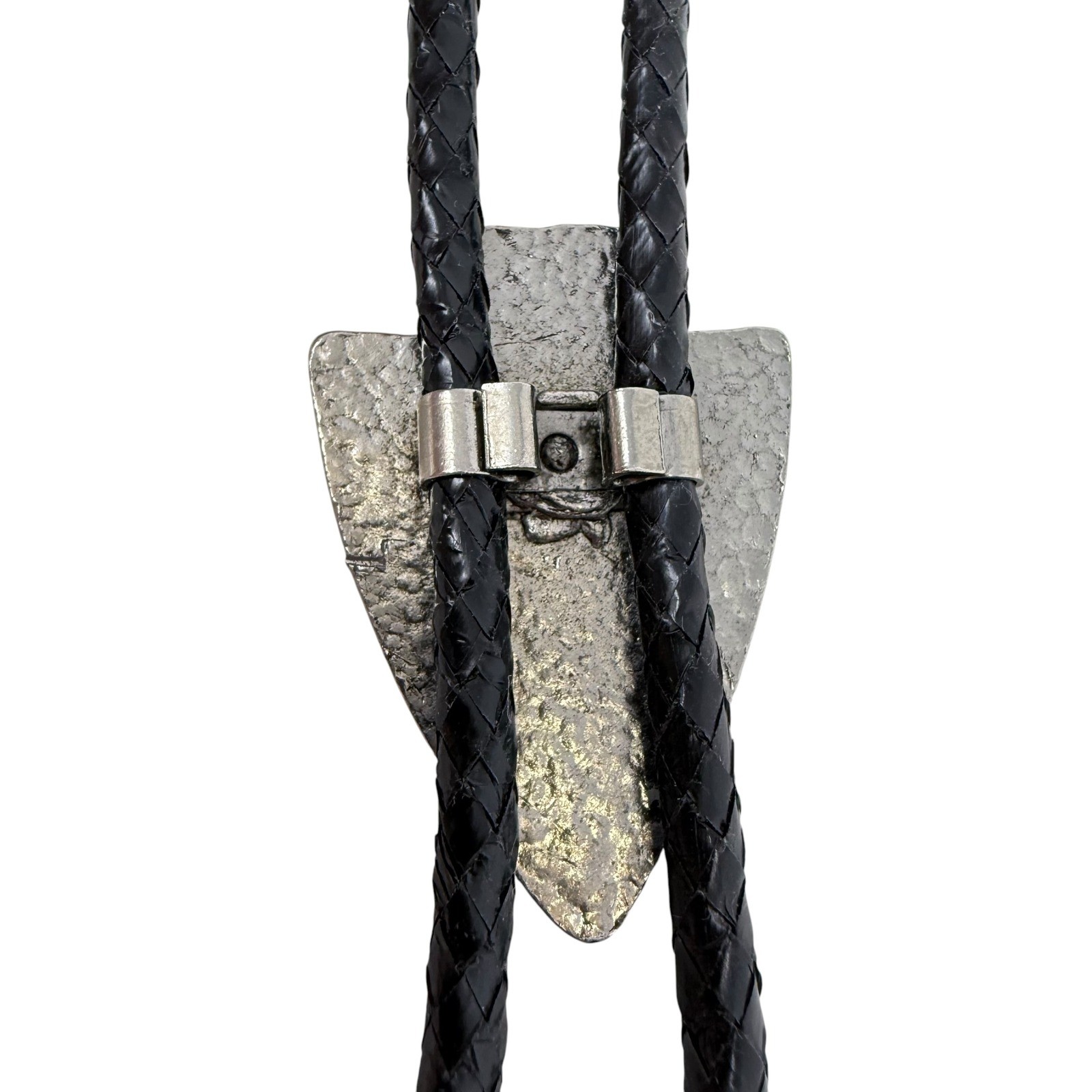 Vintage Bolo Tie Unisex OS Black Silver Excellent Buffalo Nickel Arrowhead