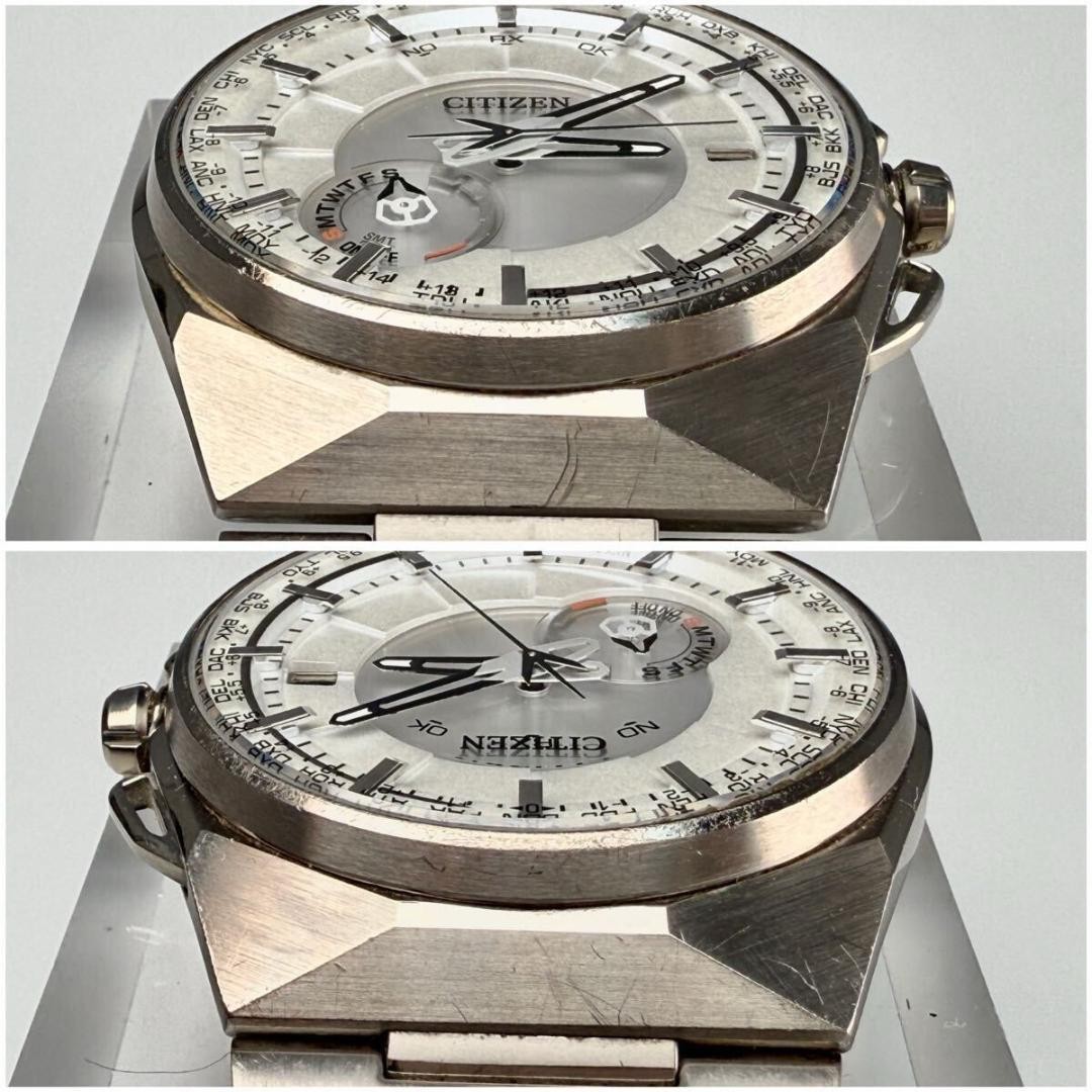 CITIZEN Satellite Wave JJ012 Solar Radio Silver Dial Men’s Watch Working
