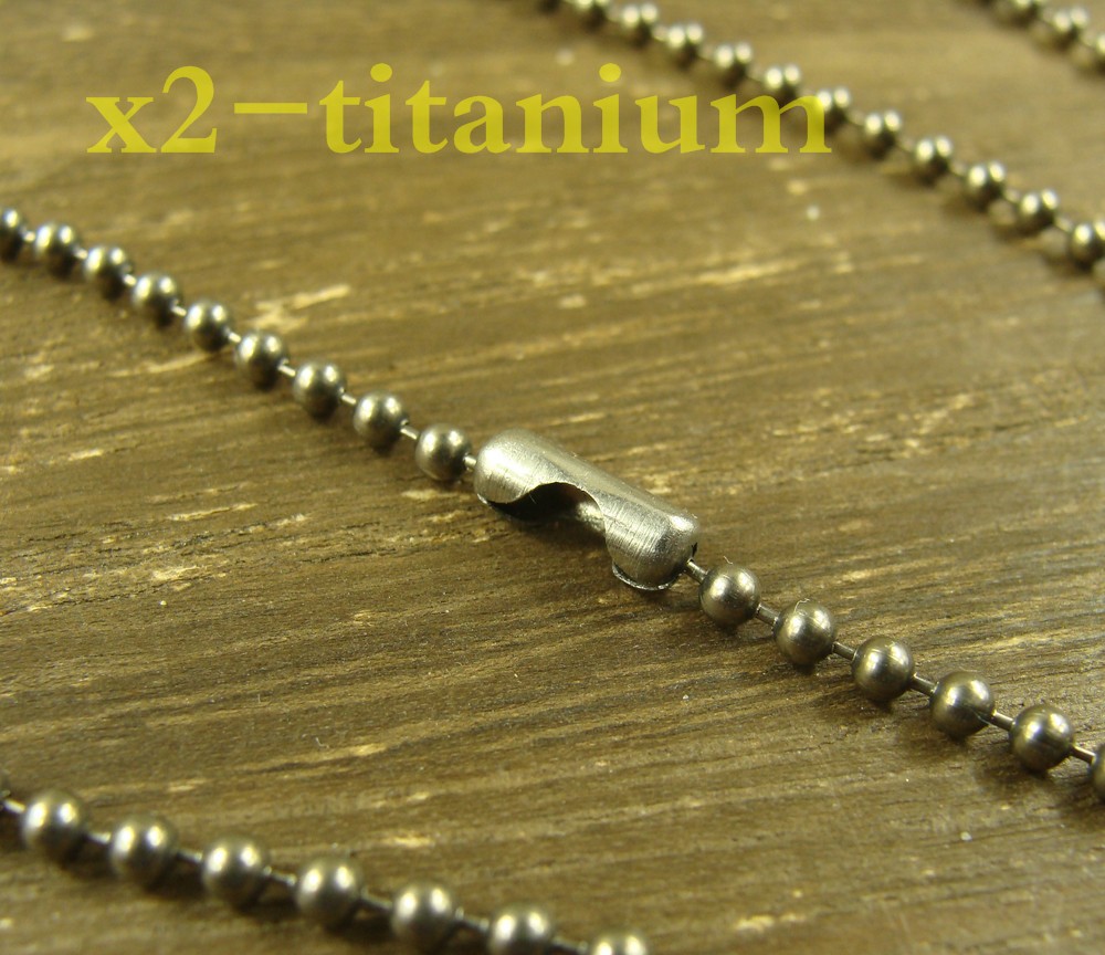 Pure Titanium 26 inch (66cm) ball bead chain 2.4mm necklace anti-allergy XH107A