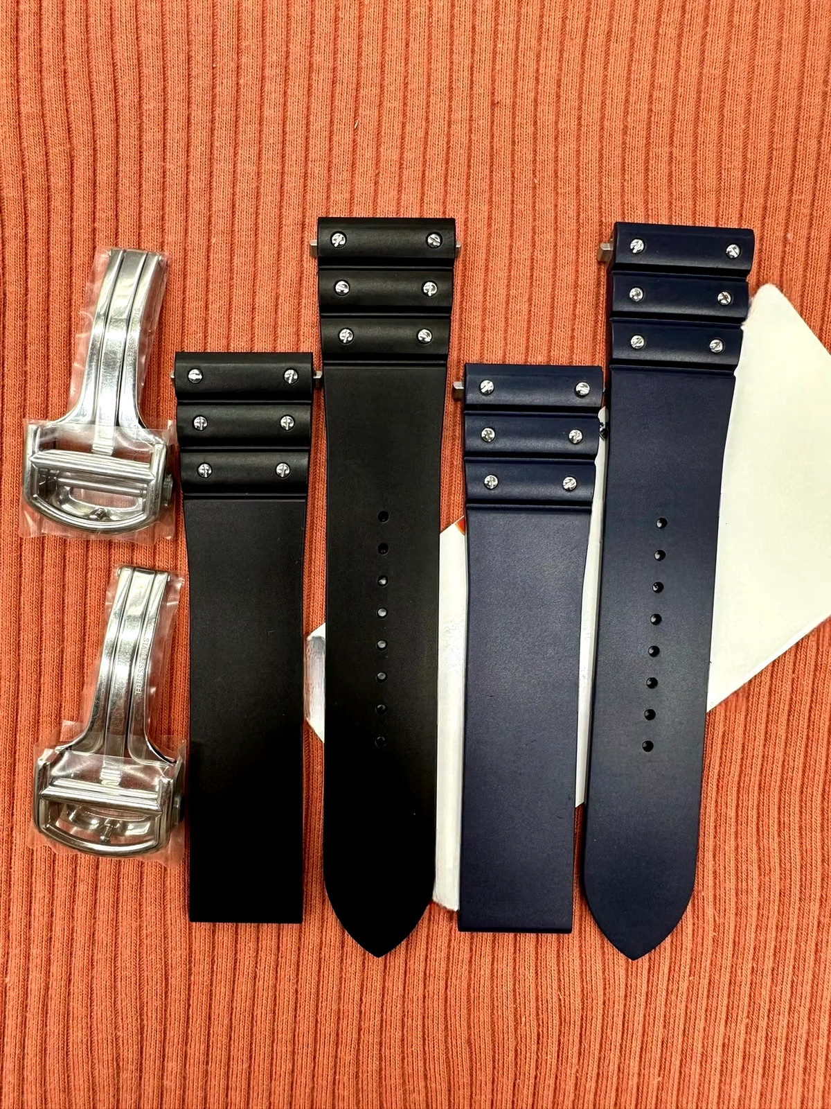 21 mm FKM Fluoro Rubber Strap Fits Cartier New Santos Quick Release