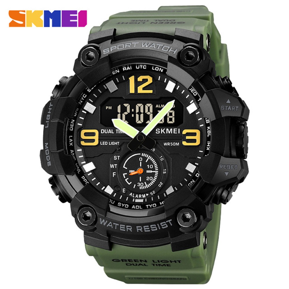 SKMEI Men Military Watch Camouflage Wristwatch LED Digital Quartz Sport Watches