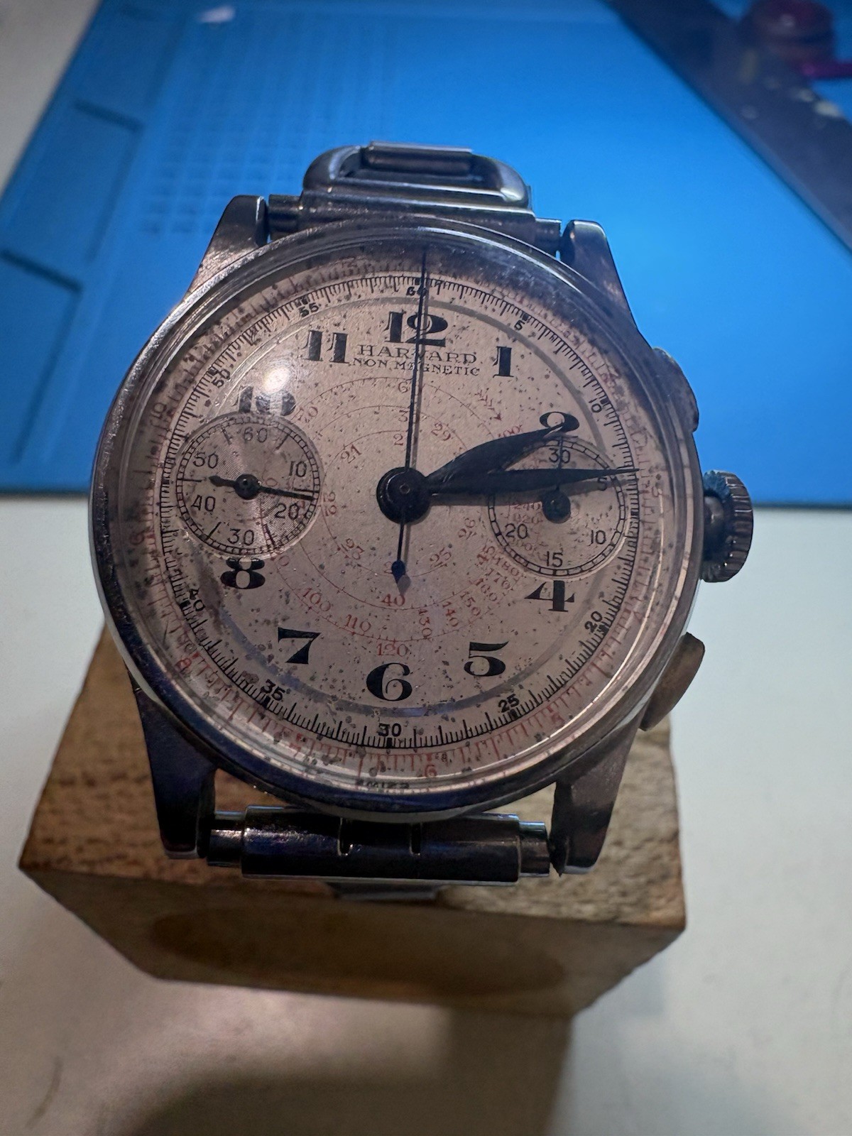 Harvard Valjoux 23vz Chronograph Watch 40-50s Vintage Rare Sleeper