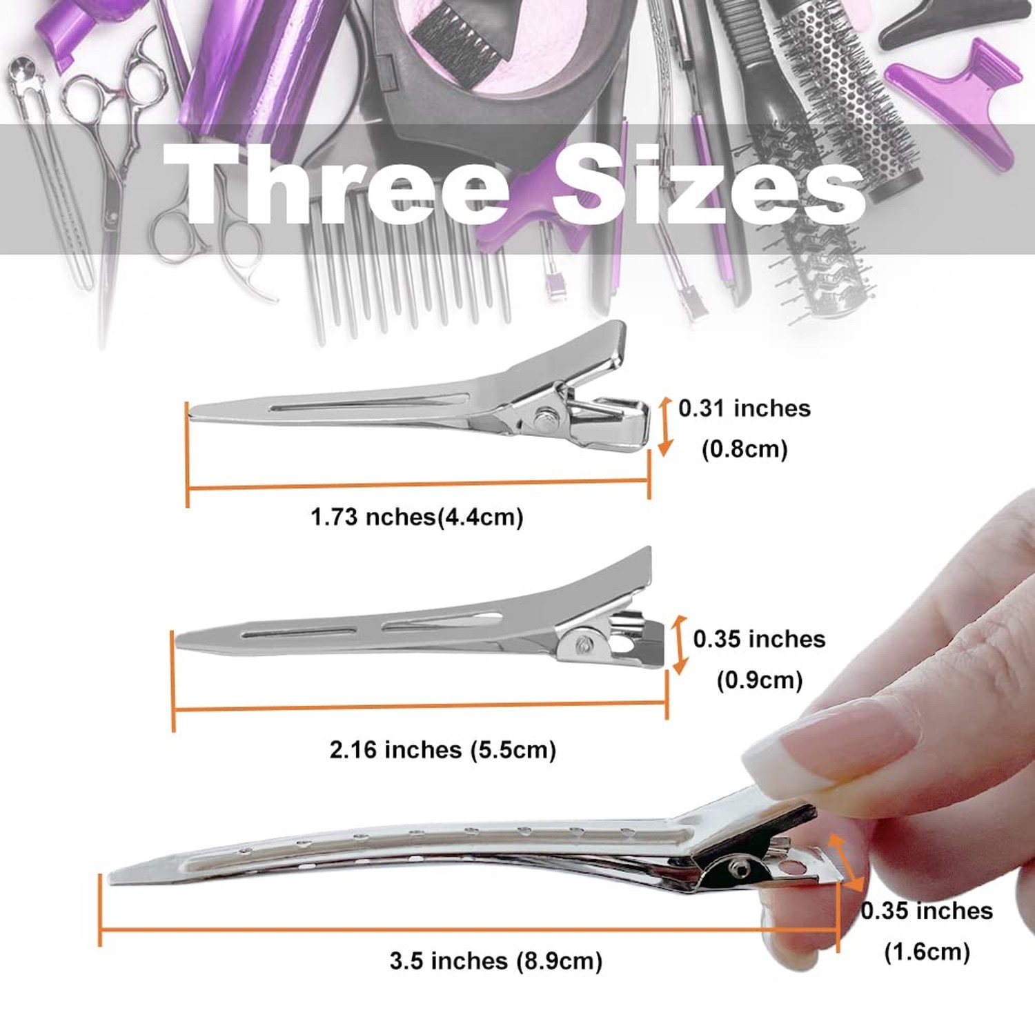 42Pcs Styling Hair Clips Set: Silver Metal Duck Billed Clips for Women’s Hair…