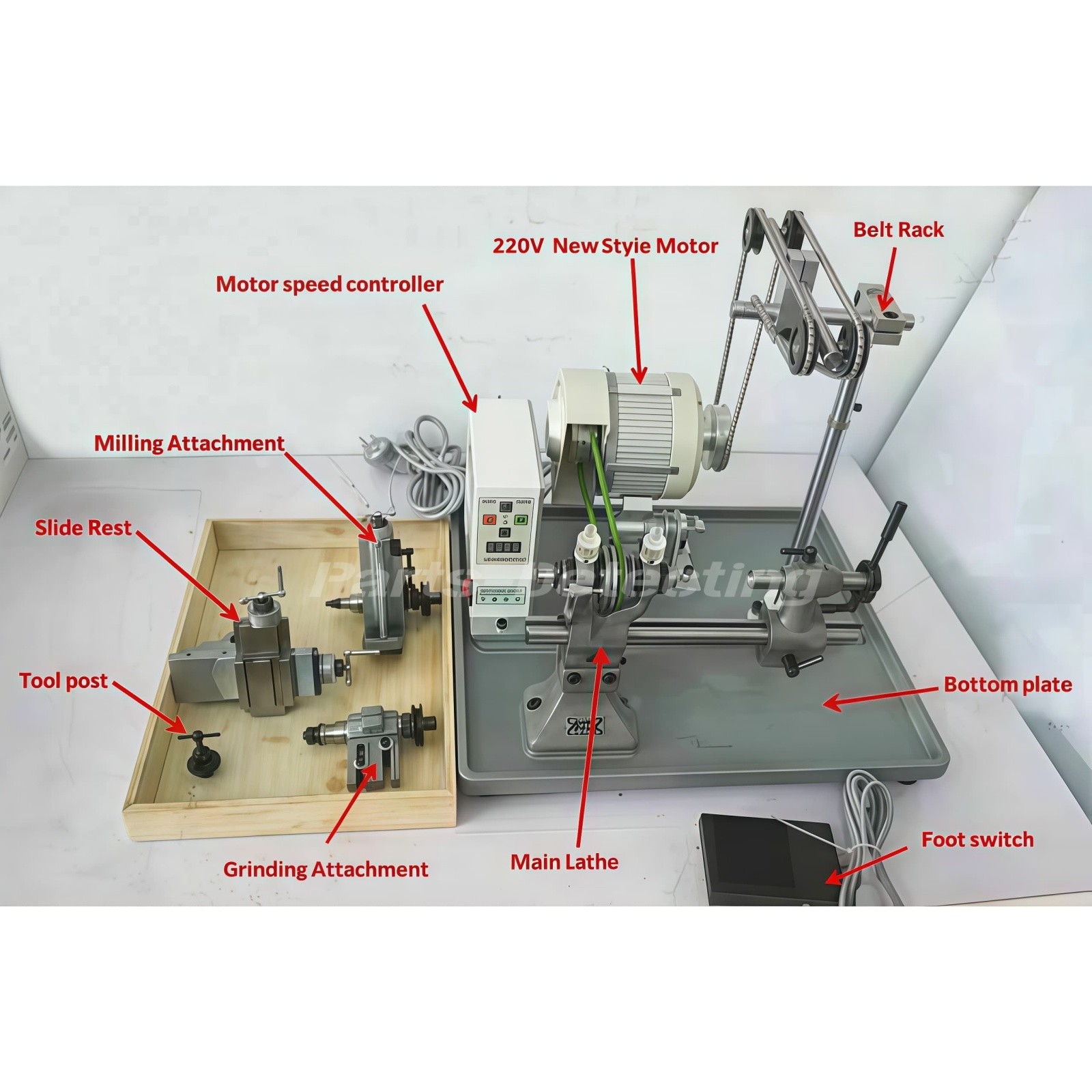 High Precision 8mm Watchmakers Lathe With Accessories Precision Clock Lathe