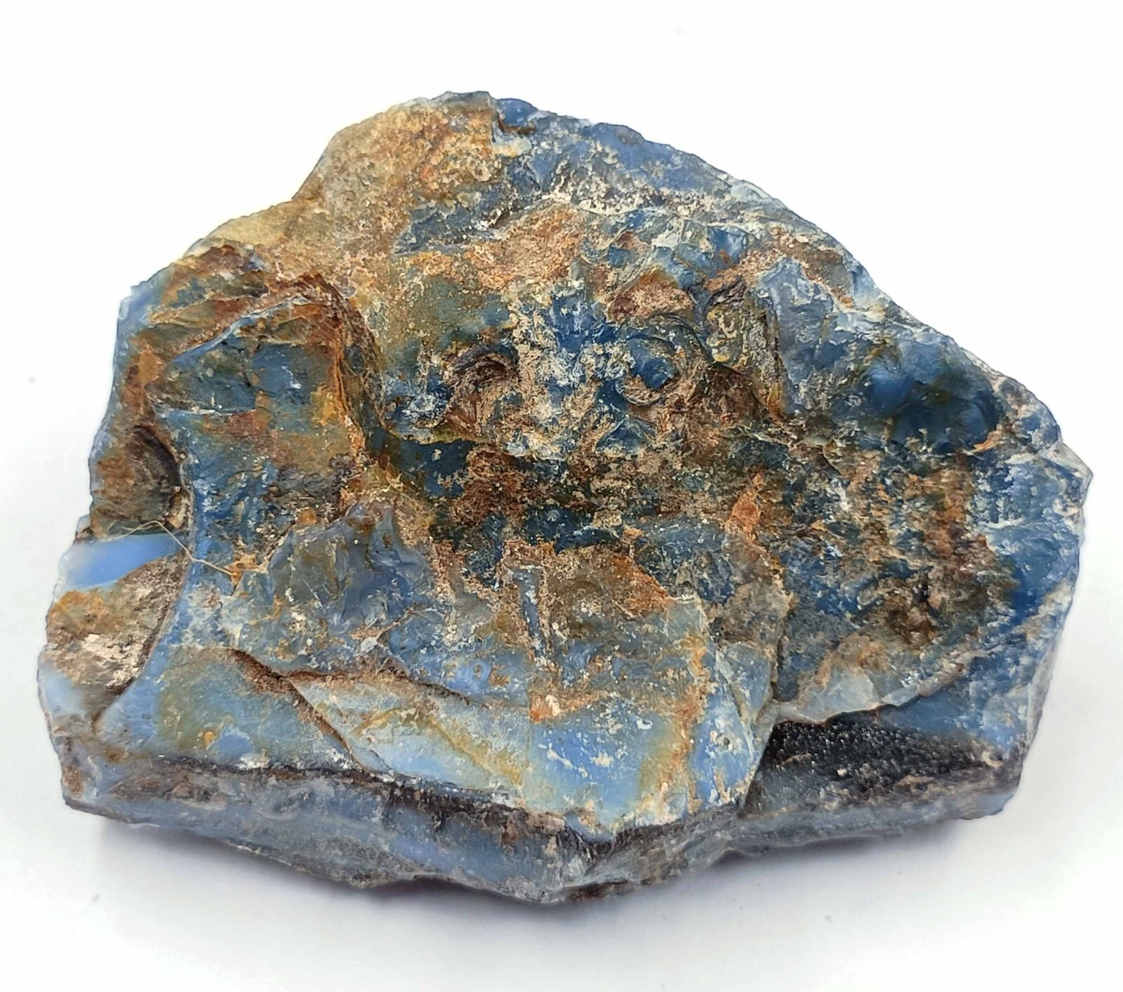 DYED ROUGH EGL CERTIFIED LOOSE GEMSTONE 1120 CARAT NATURAL BLUE OPAL+GIFT R