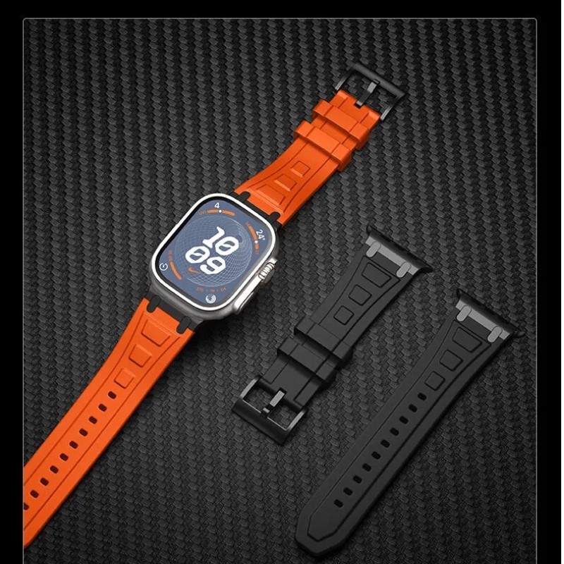 Liquid Silicone Sport Band for Apple Watch 11 10 9 8 7 6 Ultra 3 2 44/45/46/49mm