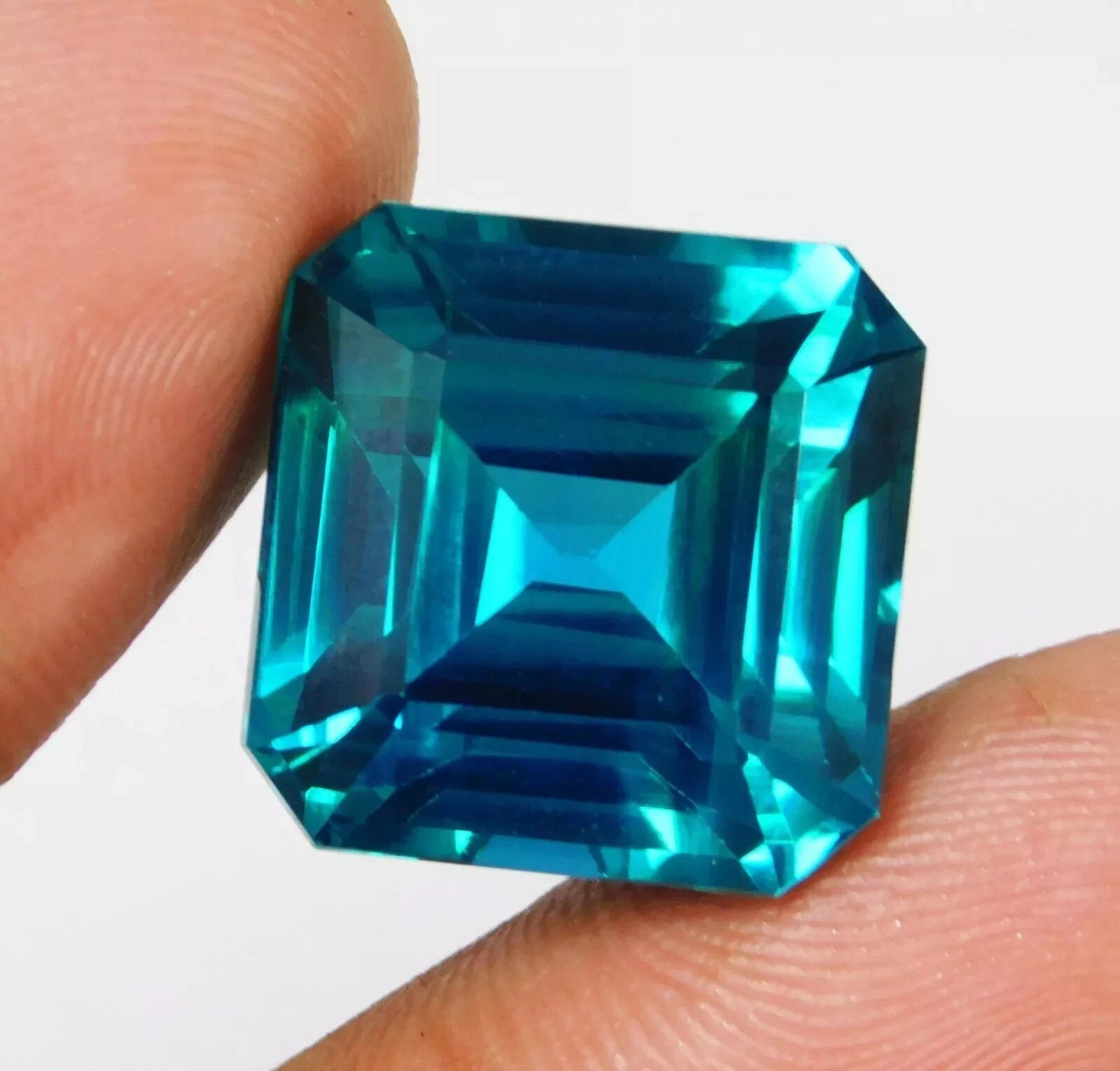 Certified 9.50 Ct Natural Grandidierite Bluish Green Asscher Cut Loose Gemstone