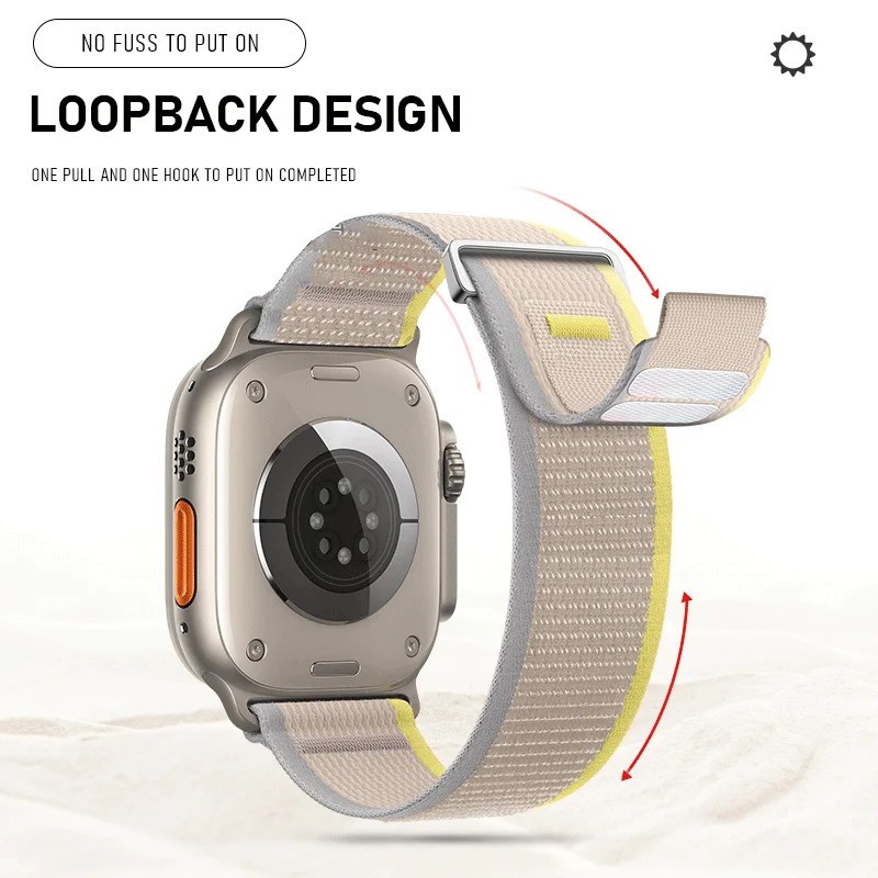 NEW Nylon Trail Loop Band for Apple Watch Ultra 3 2 11 10 9 8 7 6 SE 5 4 38–49mm