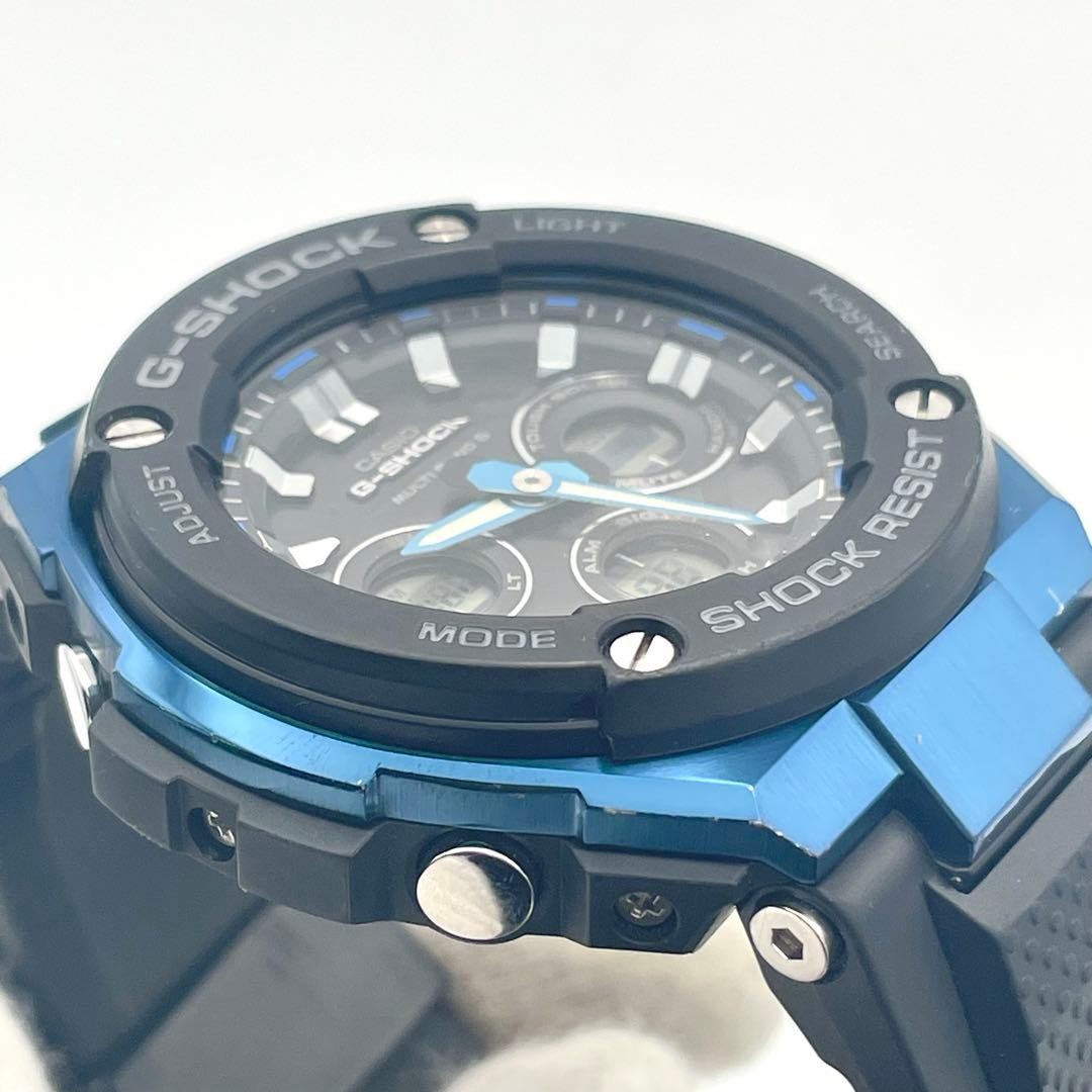CASIO G-SHOCK GST-W300G-1A2JF Blue Black Analog Digital Watch Used Japan