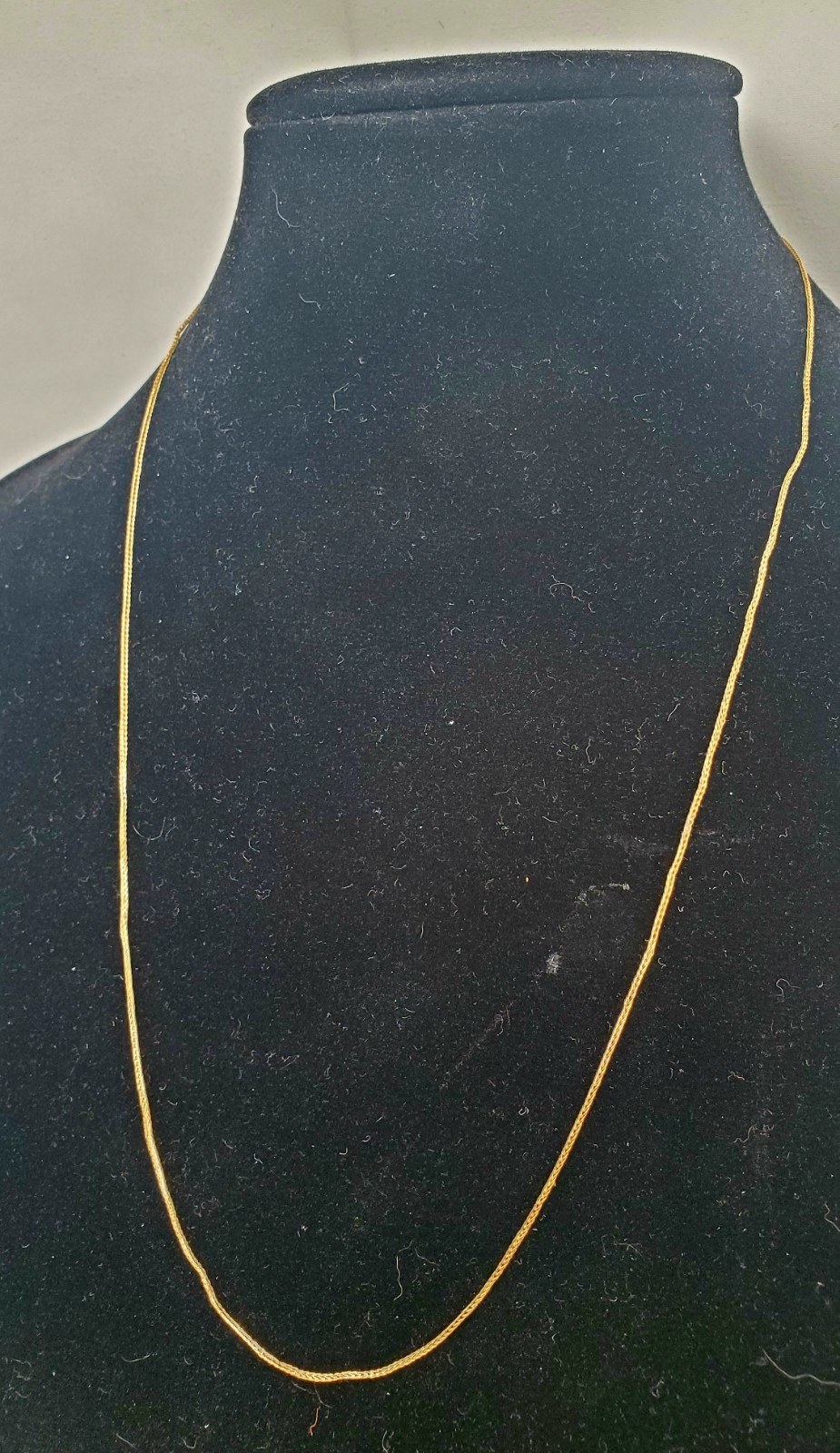 750 18K SOLID YELLOW GOLD .8mm Wheat Spiga Espiga Chain Necklace 23.5″ 2.1g