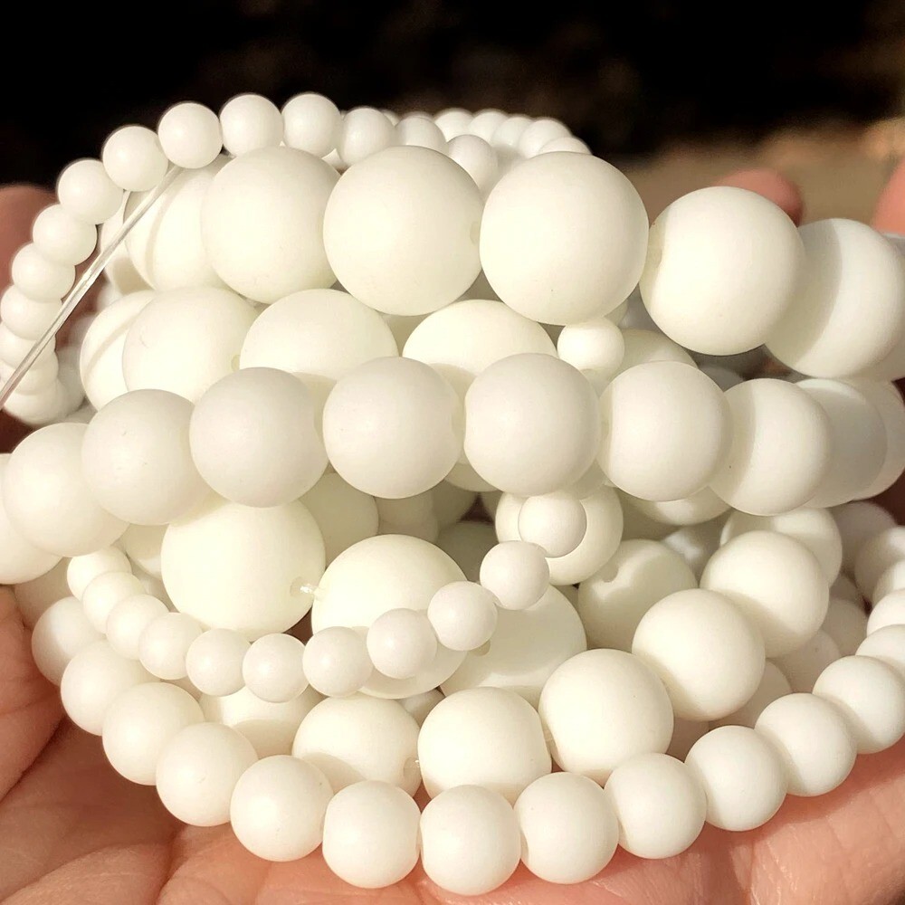 Natural Gemstone Round Spacer Loose Beads 4mm -10mm Jewelry Making DIY
