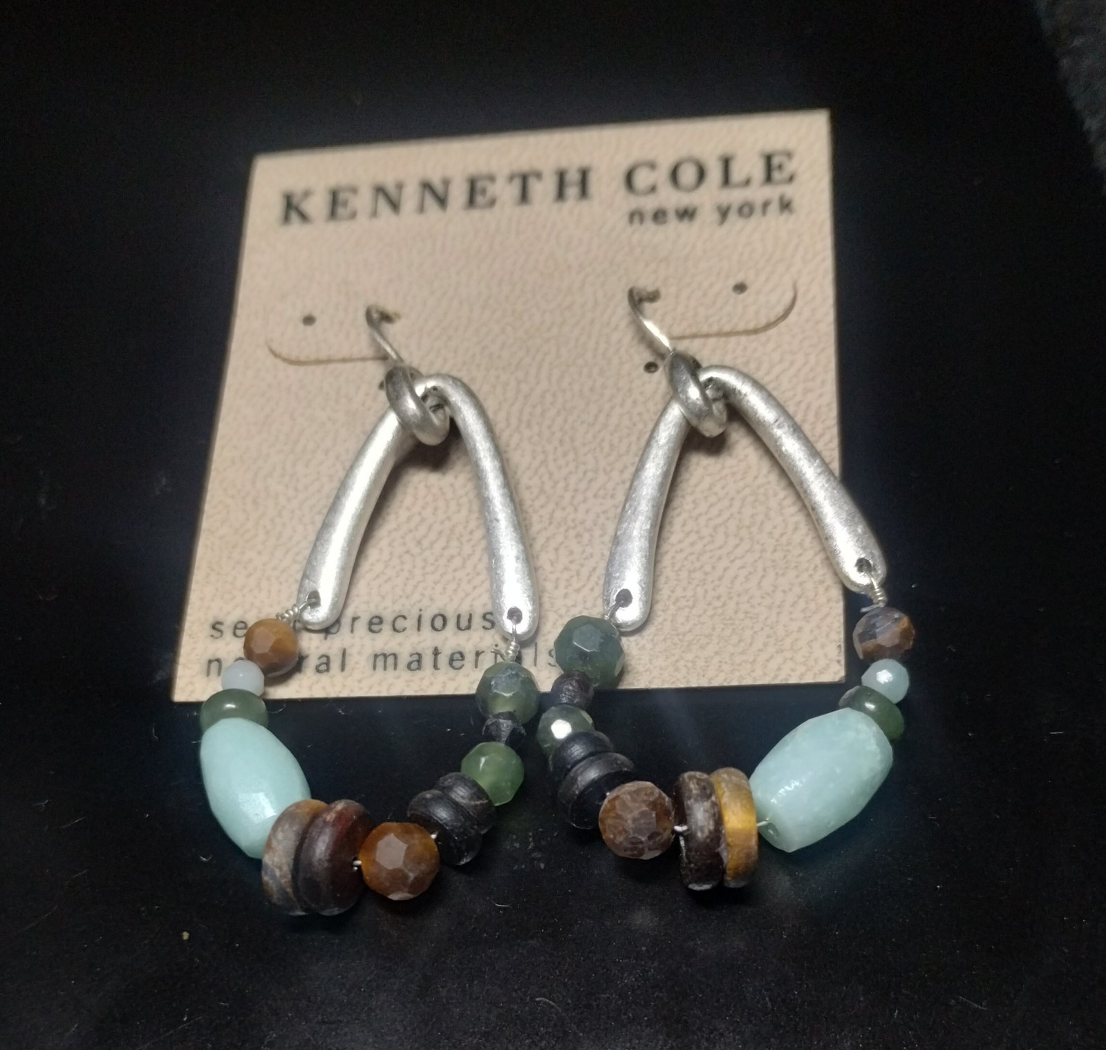 Kenneth Cole Earrings. Semi Precious Natural Stones. NWT Orig. $32 Now 9.99