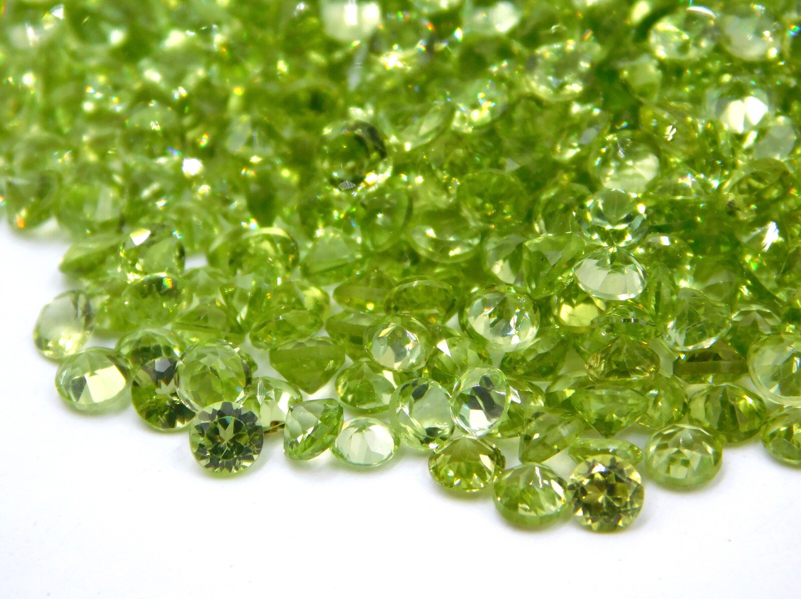 Natural Peridot Round Cut Lot Loose Gemstone 3 MM For Jewelry Making P-1267/1