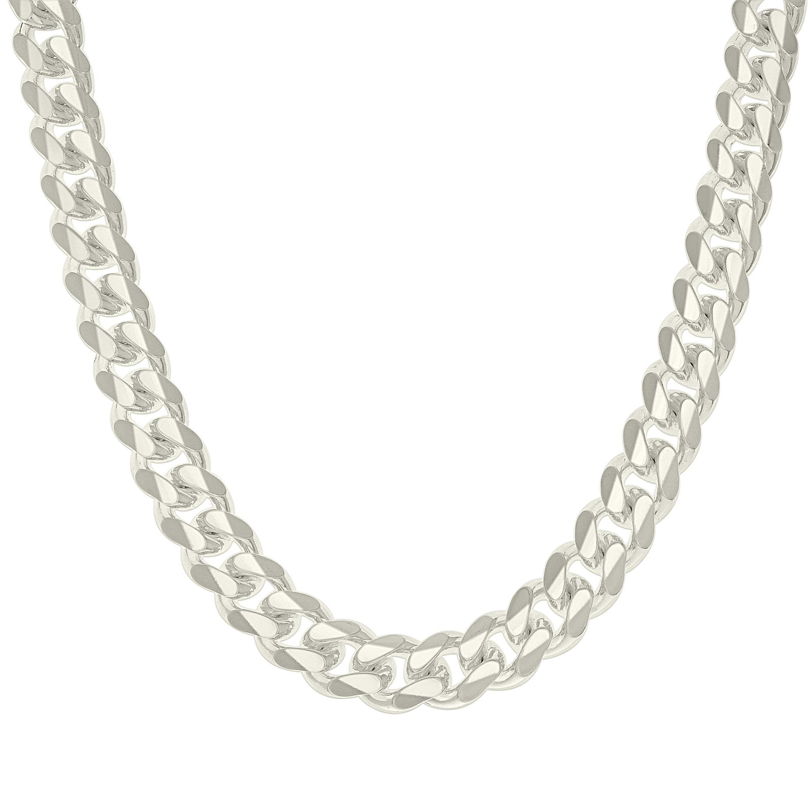 925 Sterling Silver Box Clasp Plain 11.8mm Solid Miami Cuban Chain | 20″ to 26″