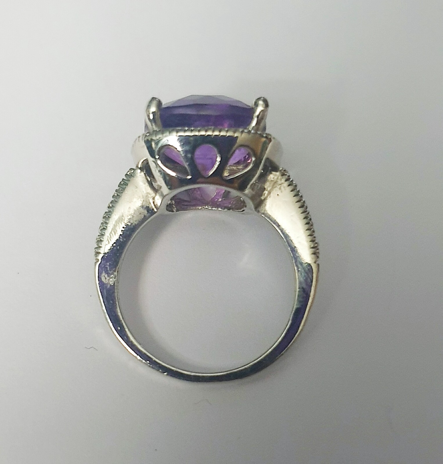 Brilliant Victoria Townsend Amethyst & Diamond 925 Sterling Silver SIZE 7 Ring