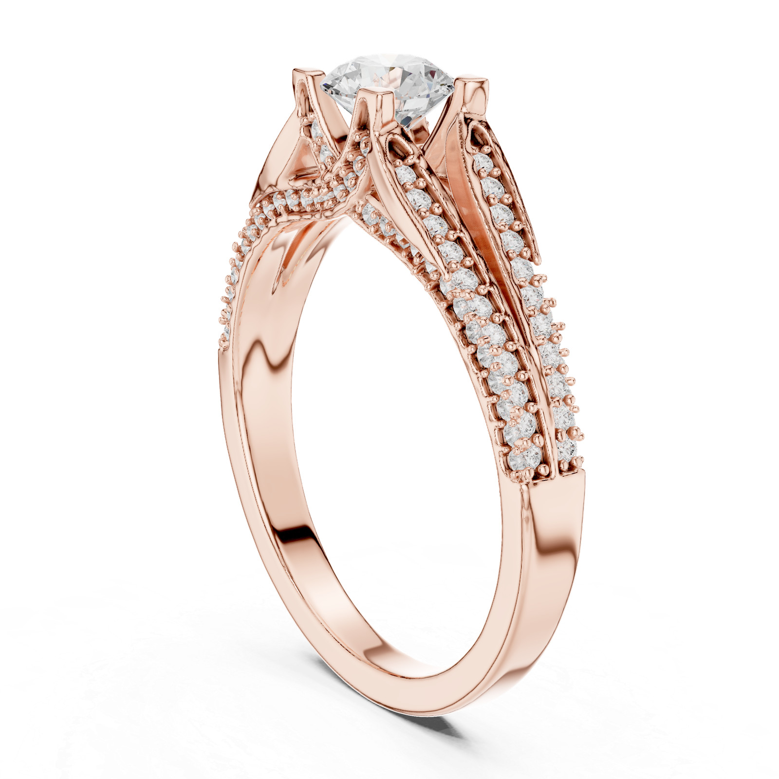 Statement 111pc VVS1/D/Excellent Diamond Proposal Madalyn Ring Gold Over M658