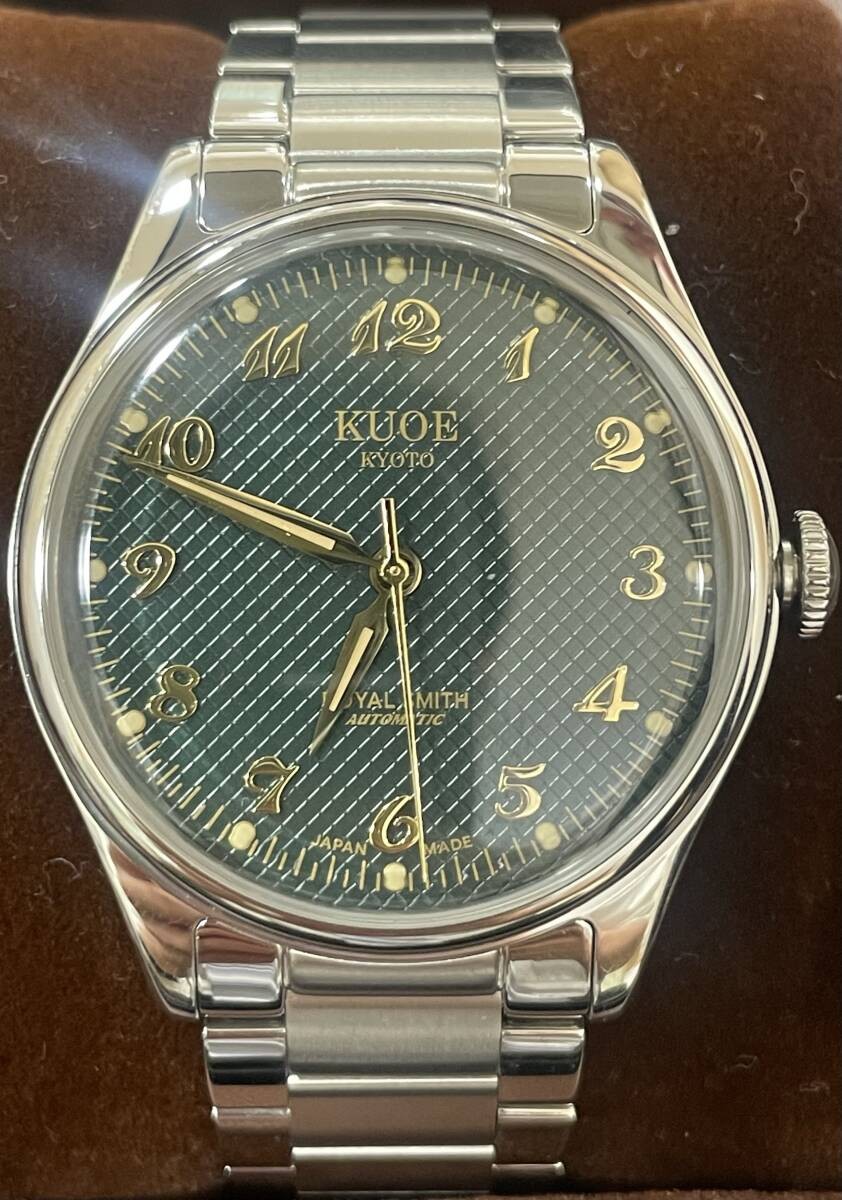 KUOE ROYAL SMITH 90-006 Green Waffle Breguet Automatic Watch 35mm Japan