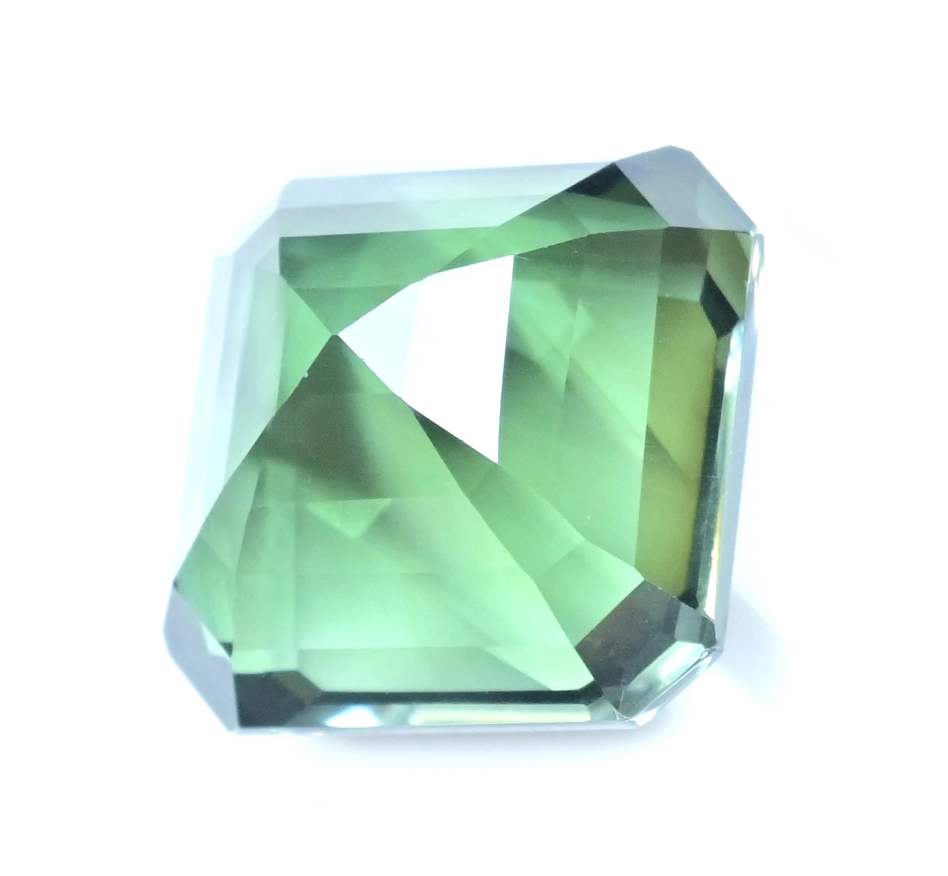 22.65 Ct Natural Greenish Moldavite Octagon Flawless Certified Loose Gemstone