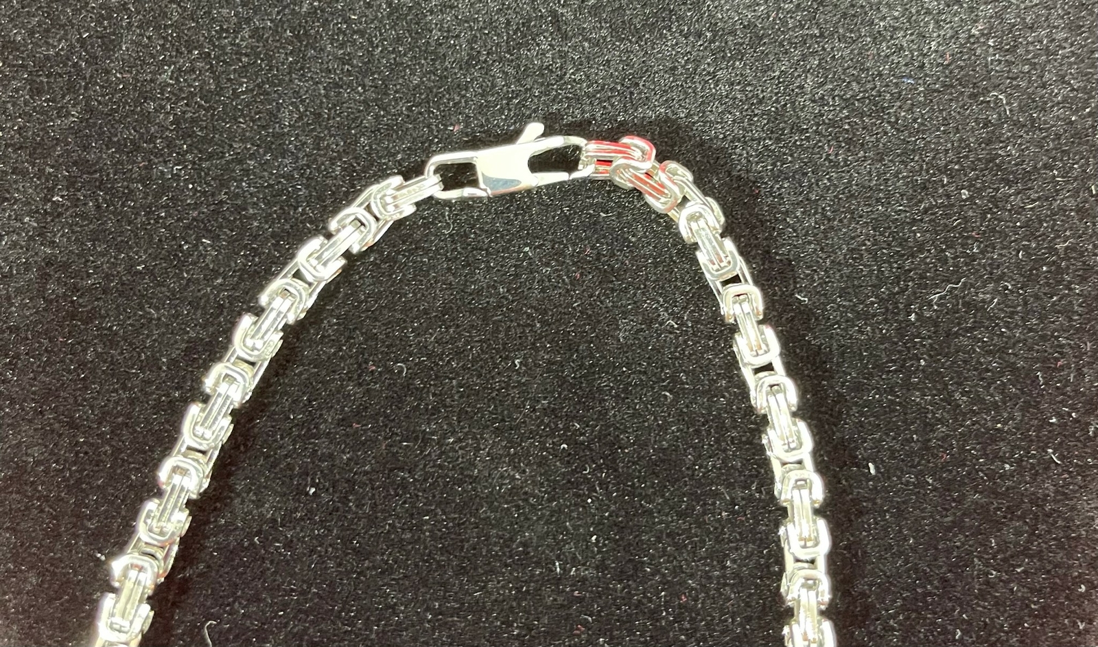7″-36″ STAINLESS STEEL SILVER 4MM BYZANTINE TURKISH BOX W/SPECIAL CLASP CHAIN